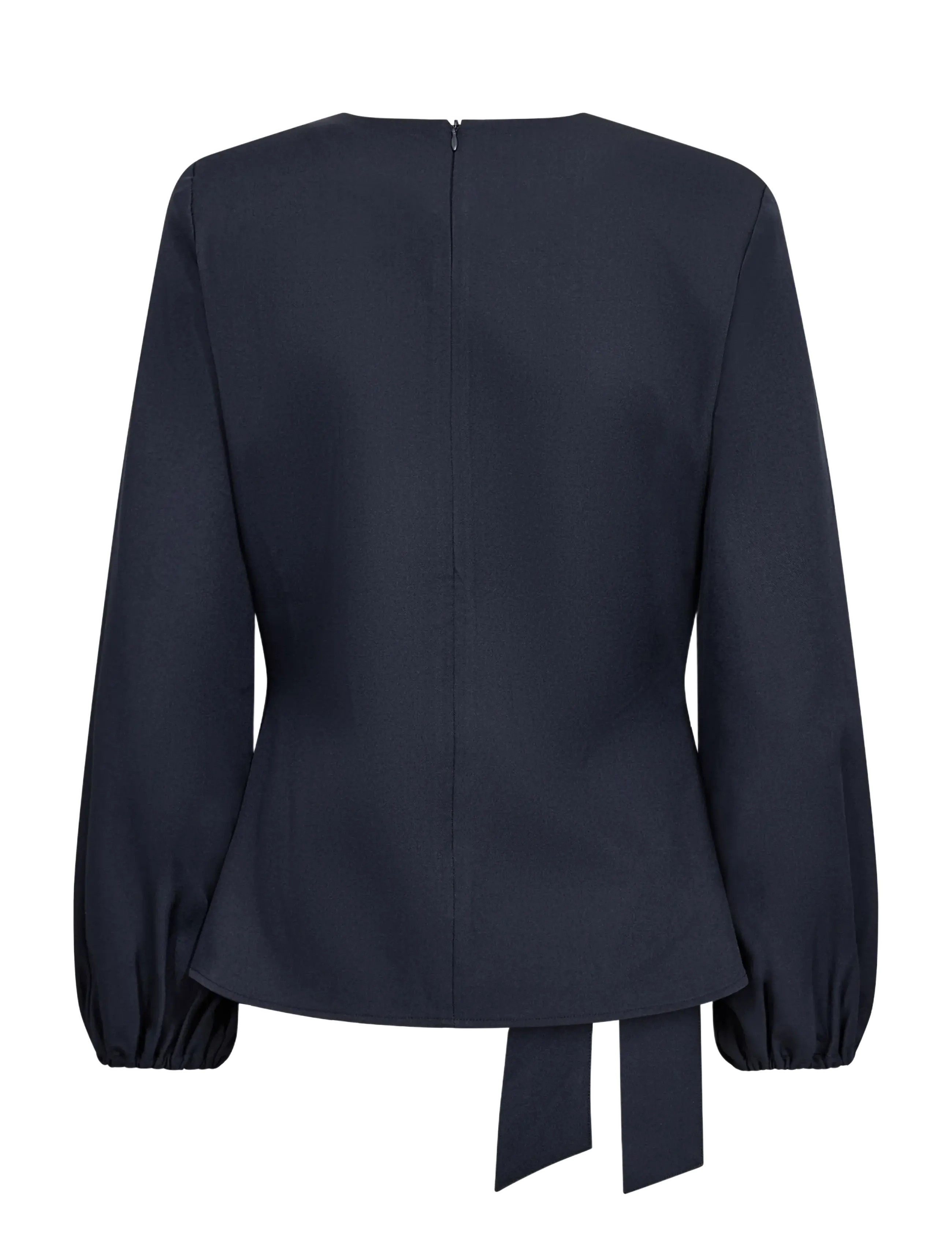 Co' Couture - LunaCC Tie Blouse - langärmelige blusen - navy - 2