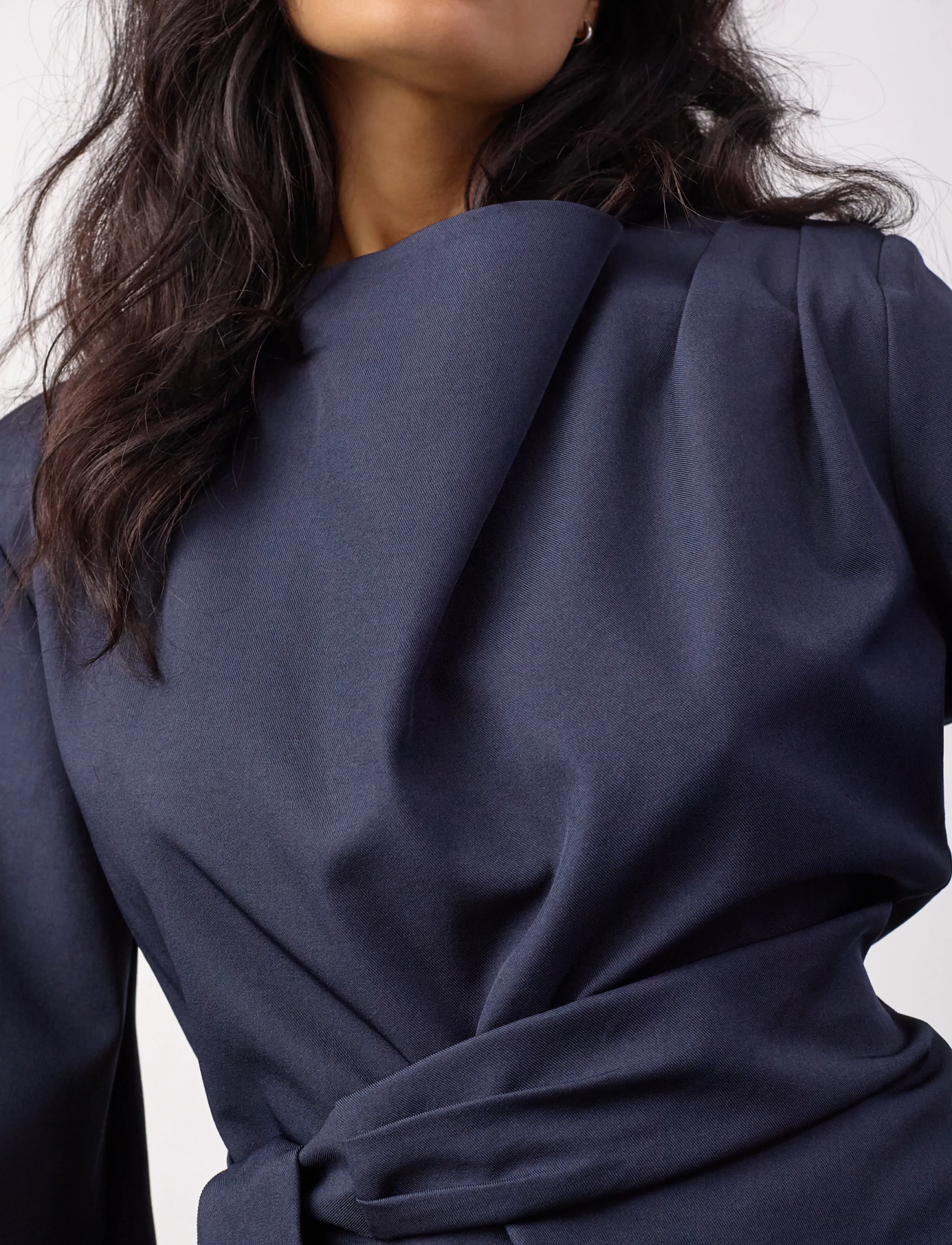 Co' Couture - LunaCC Tie Blouse - langärmelige blusen - navy - 5