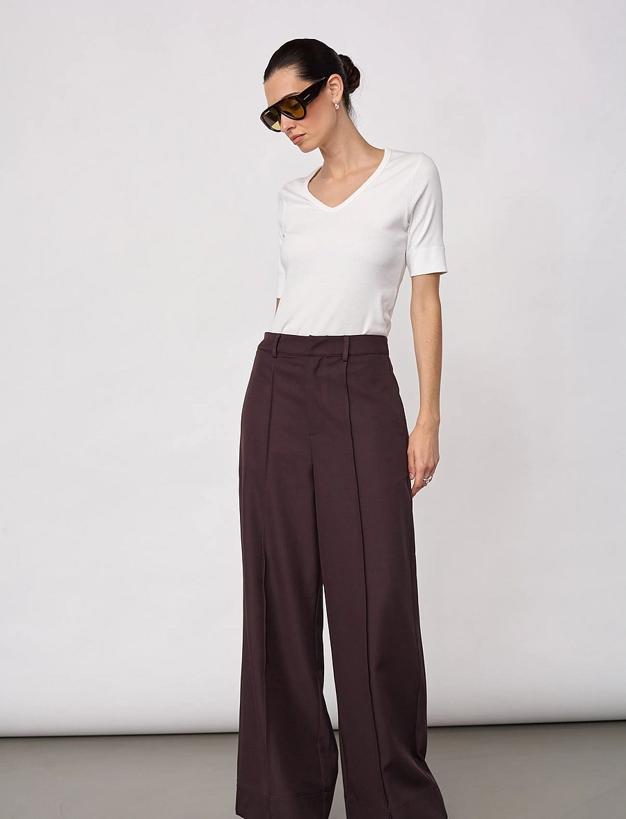 Co' Couture - LunaCC Pleat Pant - anzugshosen - bison - 4