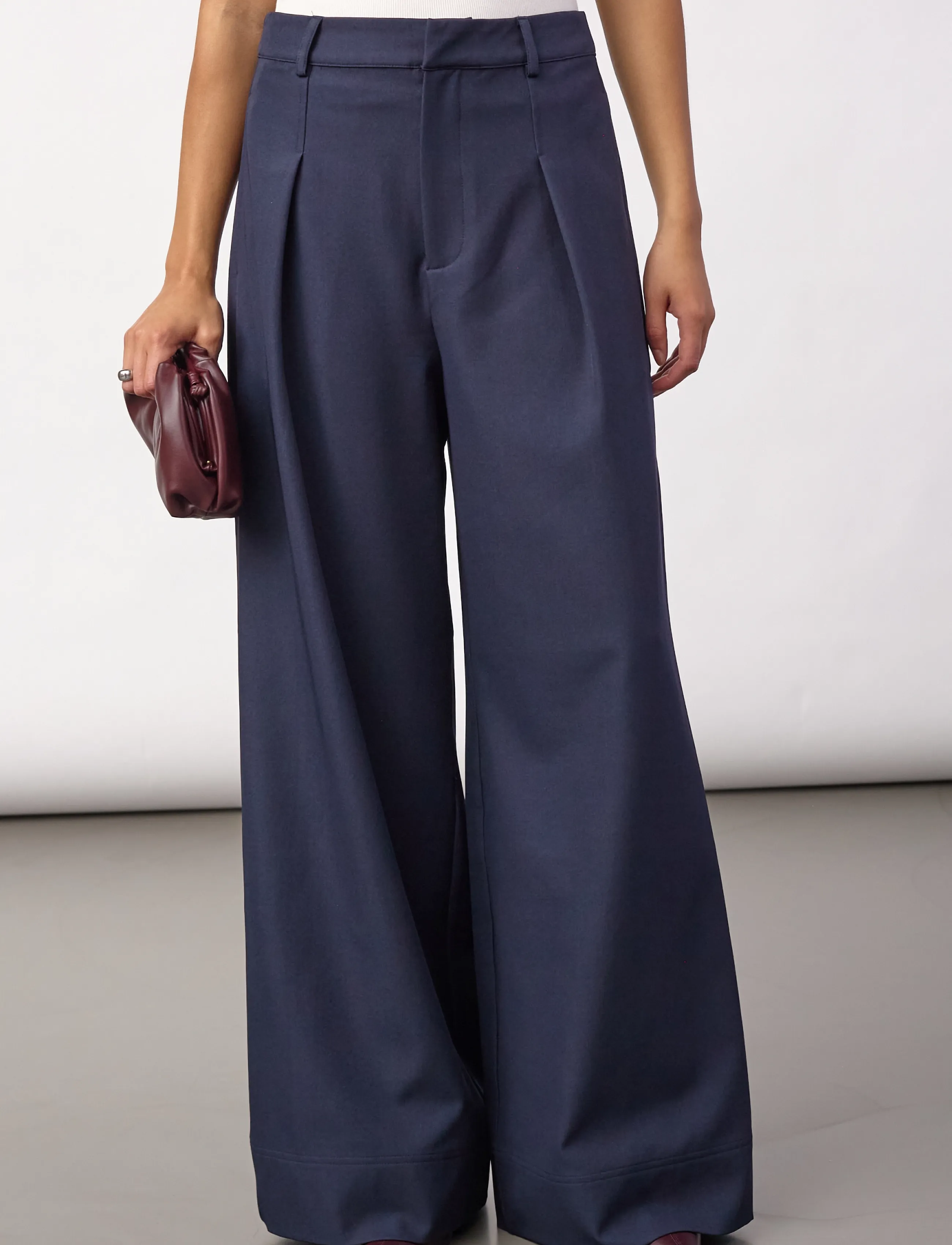 Co' Couture LunaCC Pleat Pant - Hosen - NAVY / navy