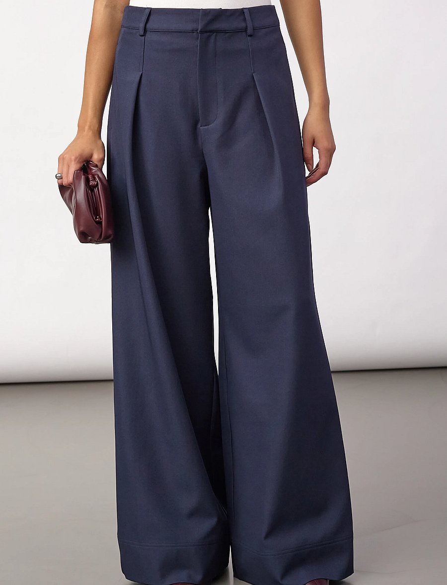 Co' Couture - LunaCC Pleat Pant - pidulikud püksid - navy - 0