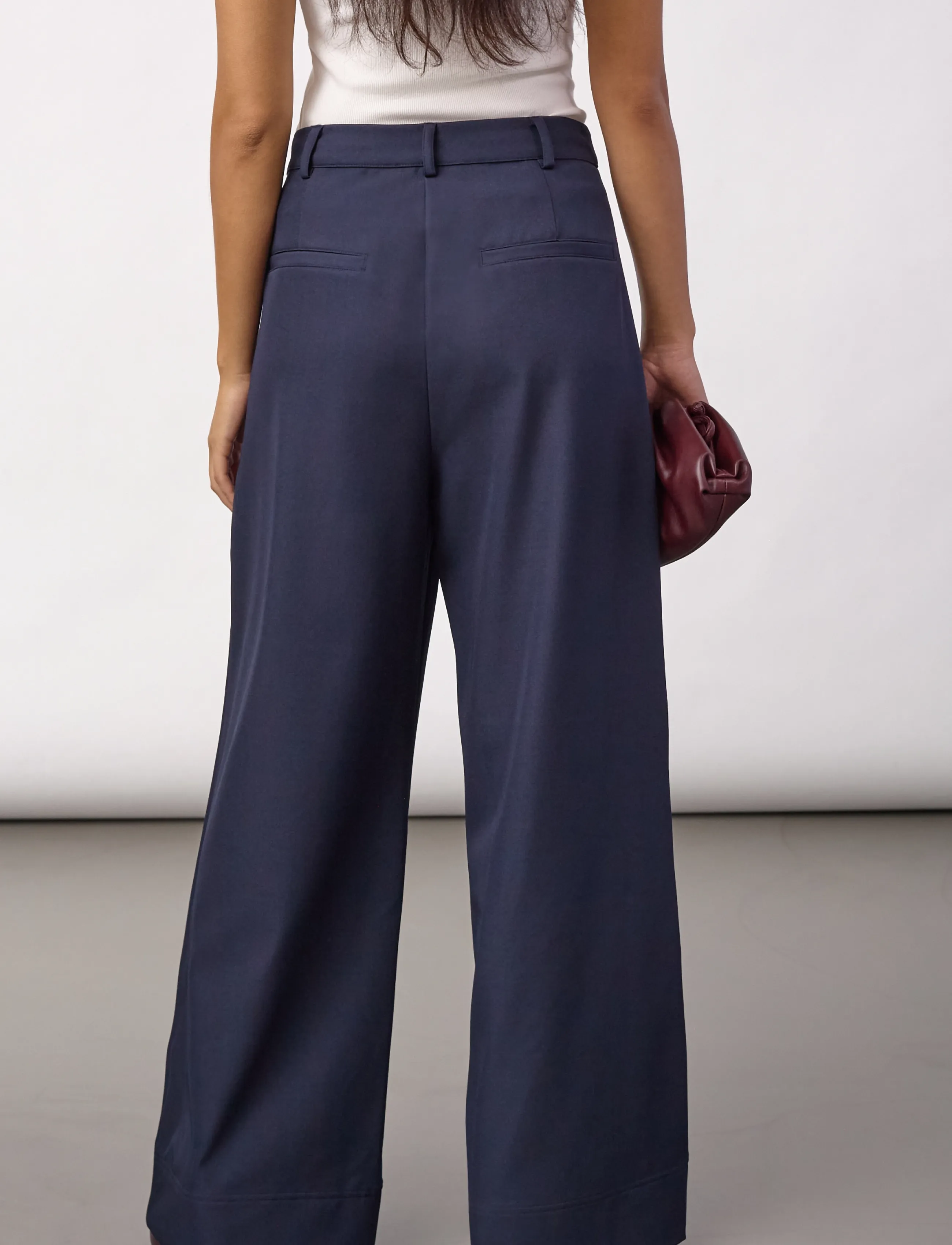 Co' Couture - LunaCC Pleat Pant - pidulikud püksid - navy - 3