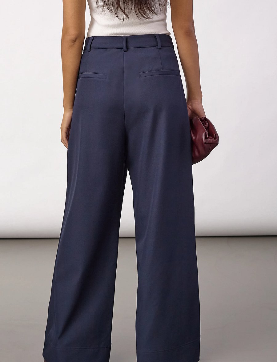 Co' Couture - LunaCC Pleat Pant - pidulikud püksid - navy - 3