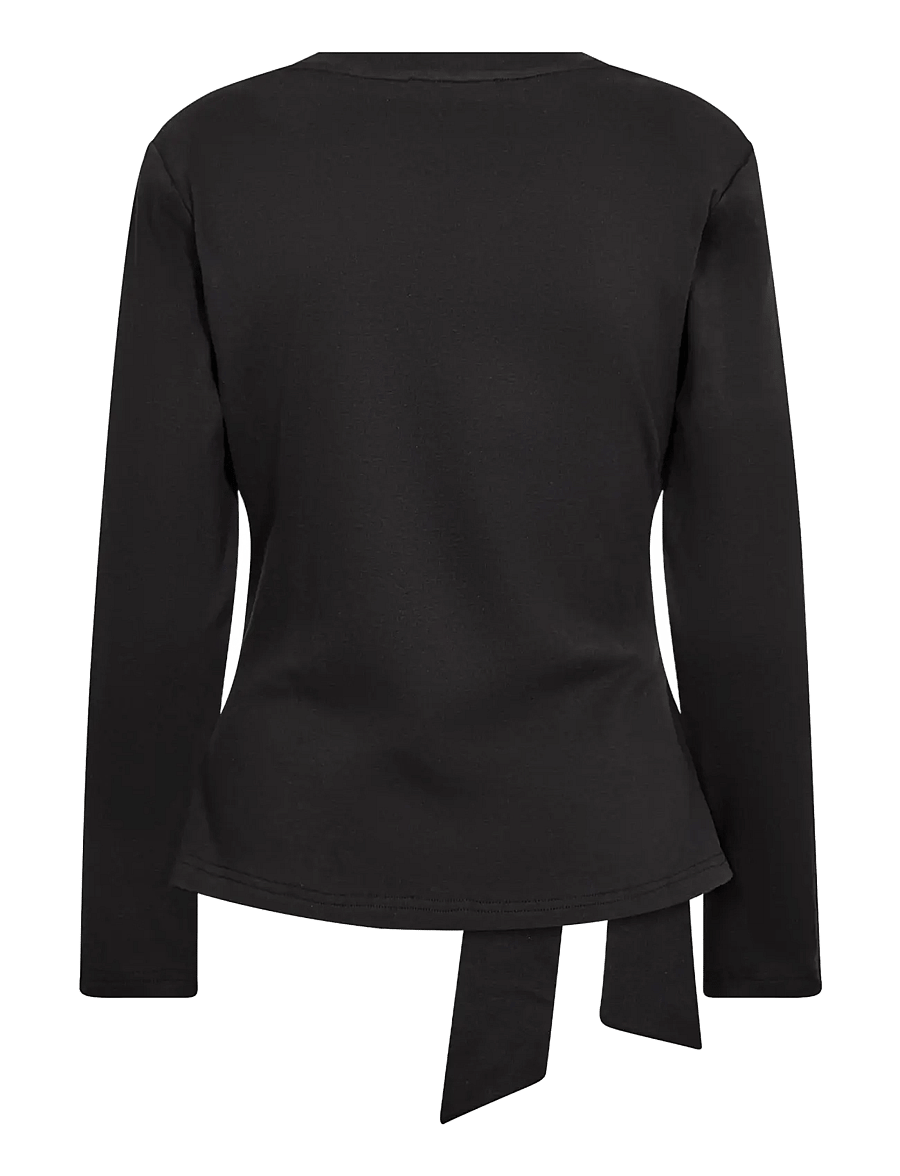 Co' Couture - OrianeCC LS Pleat Tie Tee - black - 2