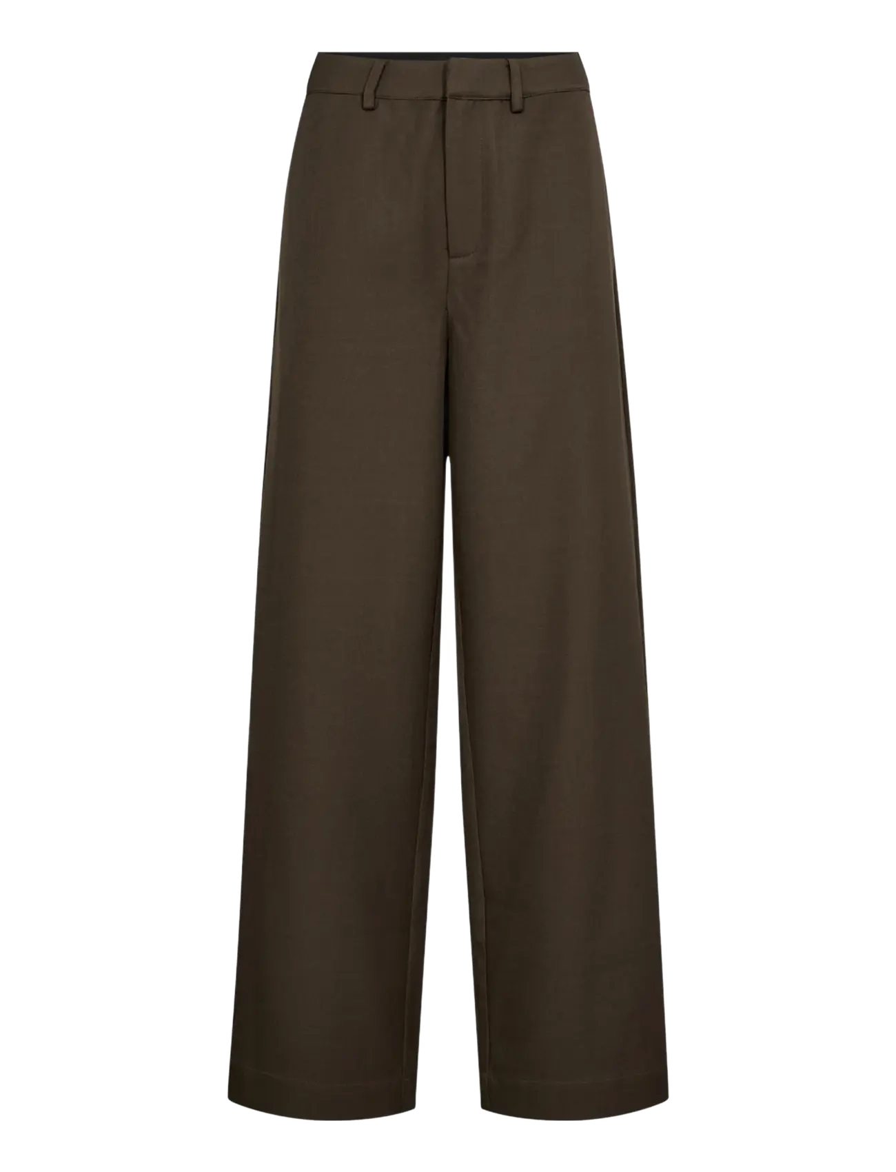 Co' Couture - LunaCC Wide Pant - vida byxor - dark brown - 1