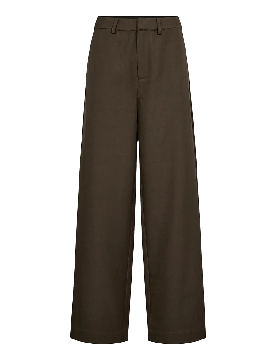 Co' Couture - LunaCC Wide Pant - vida byxor - dark brown - 1
