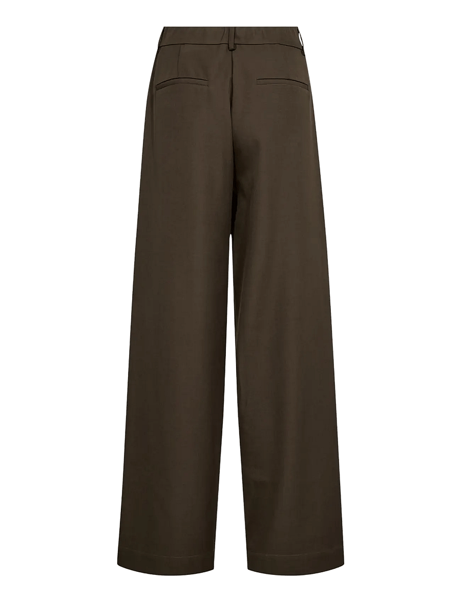 Co' Couture - LunaCC Wide Pant - vida byxor - dark brown - 2