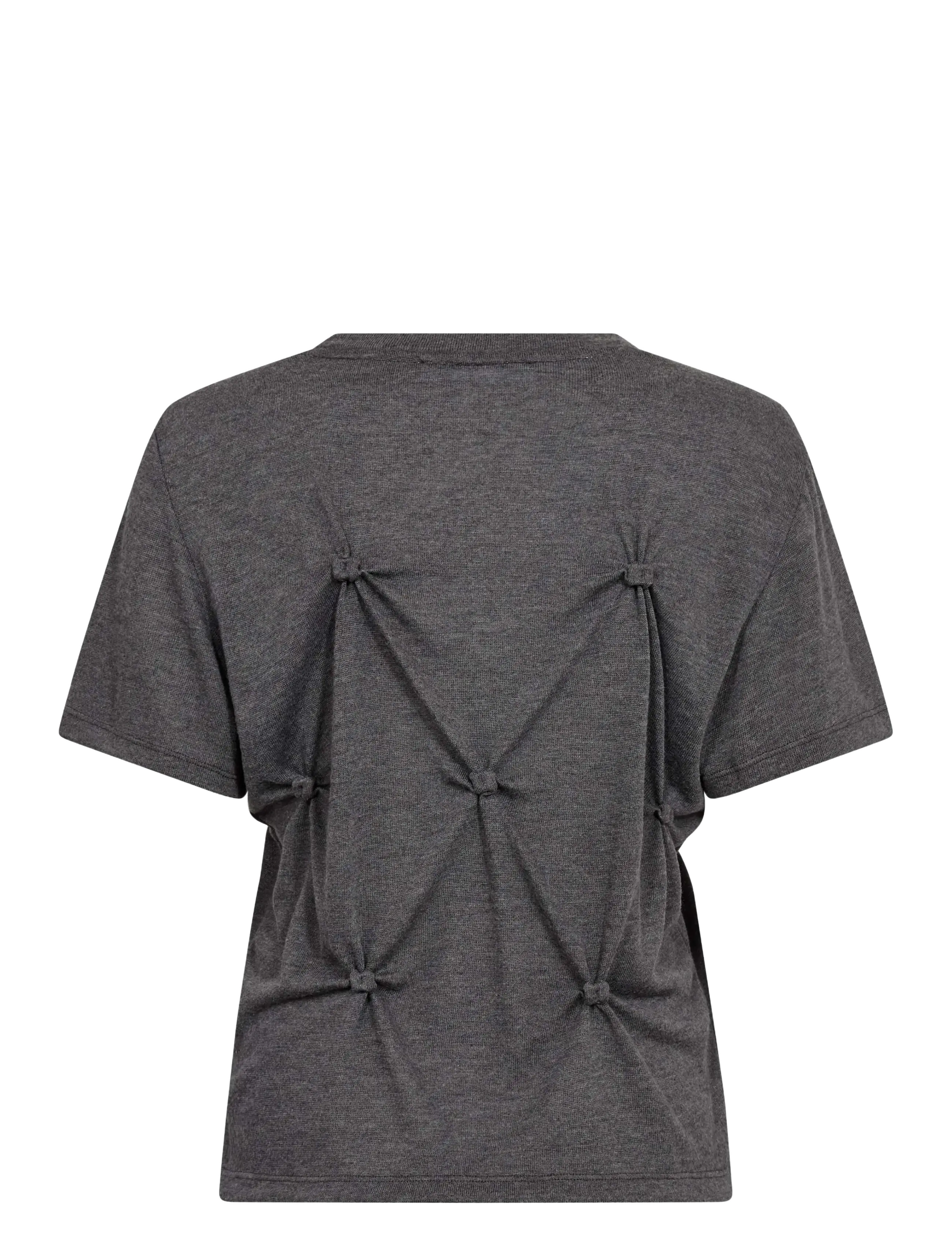 Co' Couture - TaniaCC Knot Tee - t-shirts - mid grey - 2