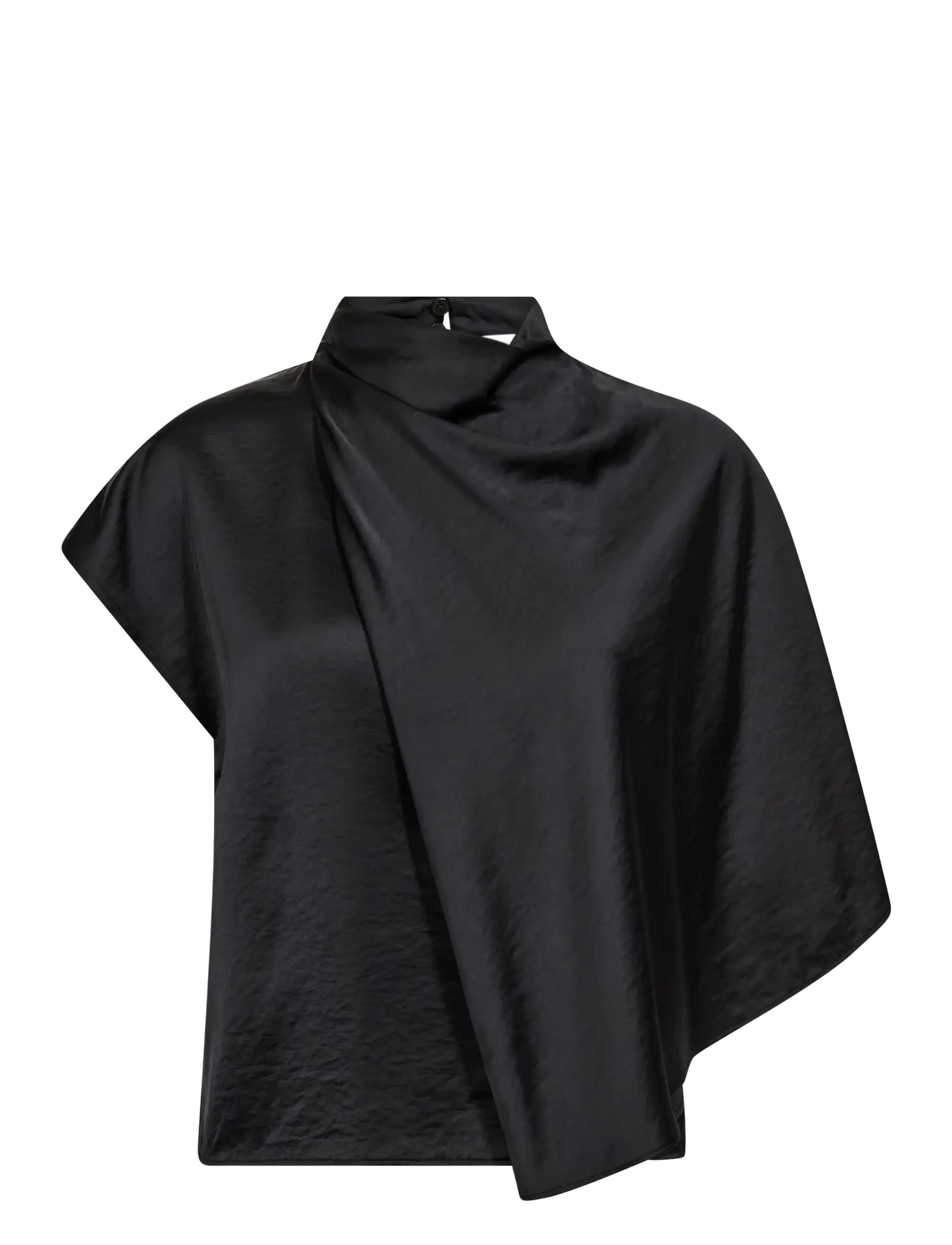 Co' Couture IdunCC Cape SS Blouse - Co' Couture - BLACK / black