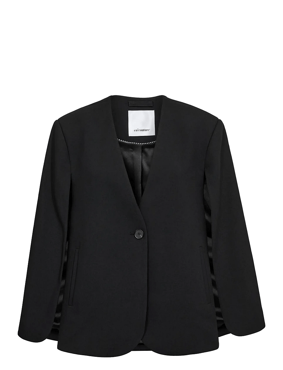 Co' Couture - VolaCC Cape Button Blazer - Üherealised pintsakud - black - 1