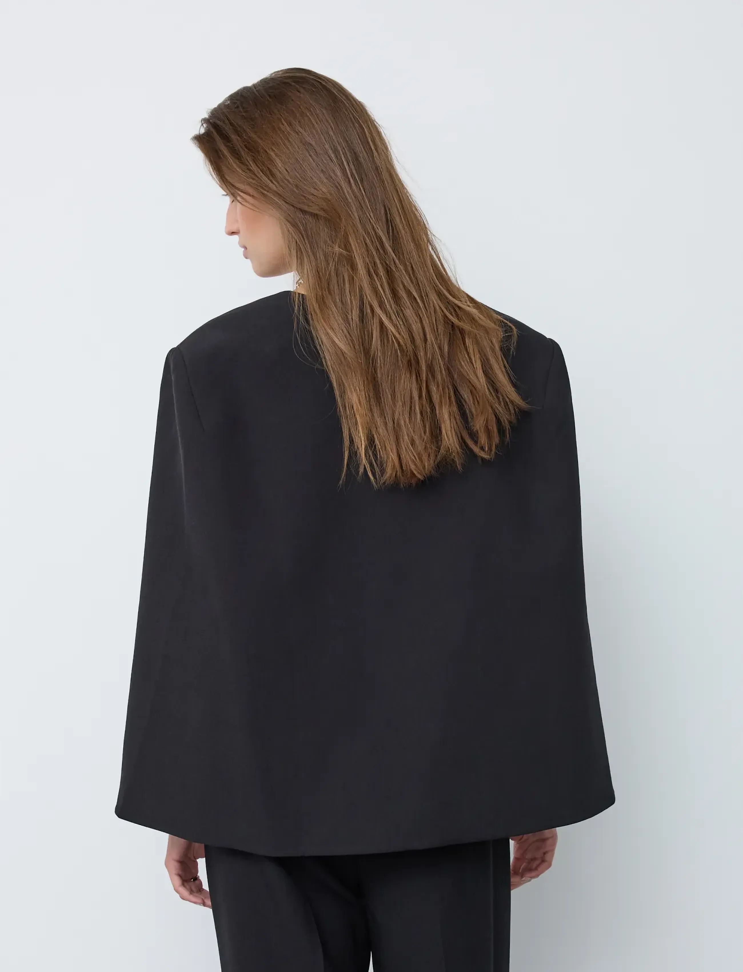 Co' Couture - VolaCC Cape Button Blazer - Üherealised pintsakud - black - 3