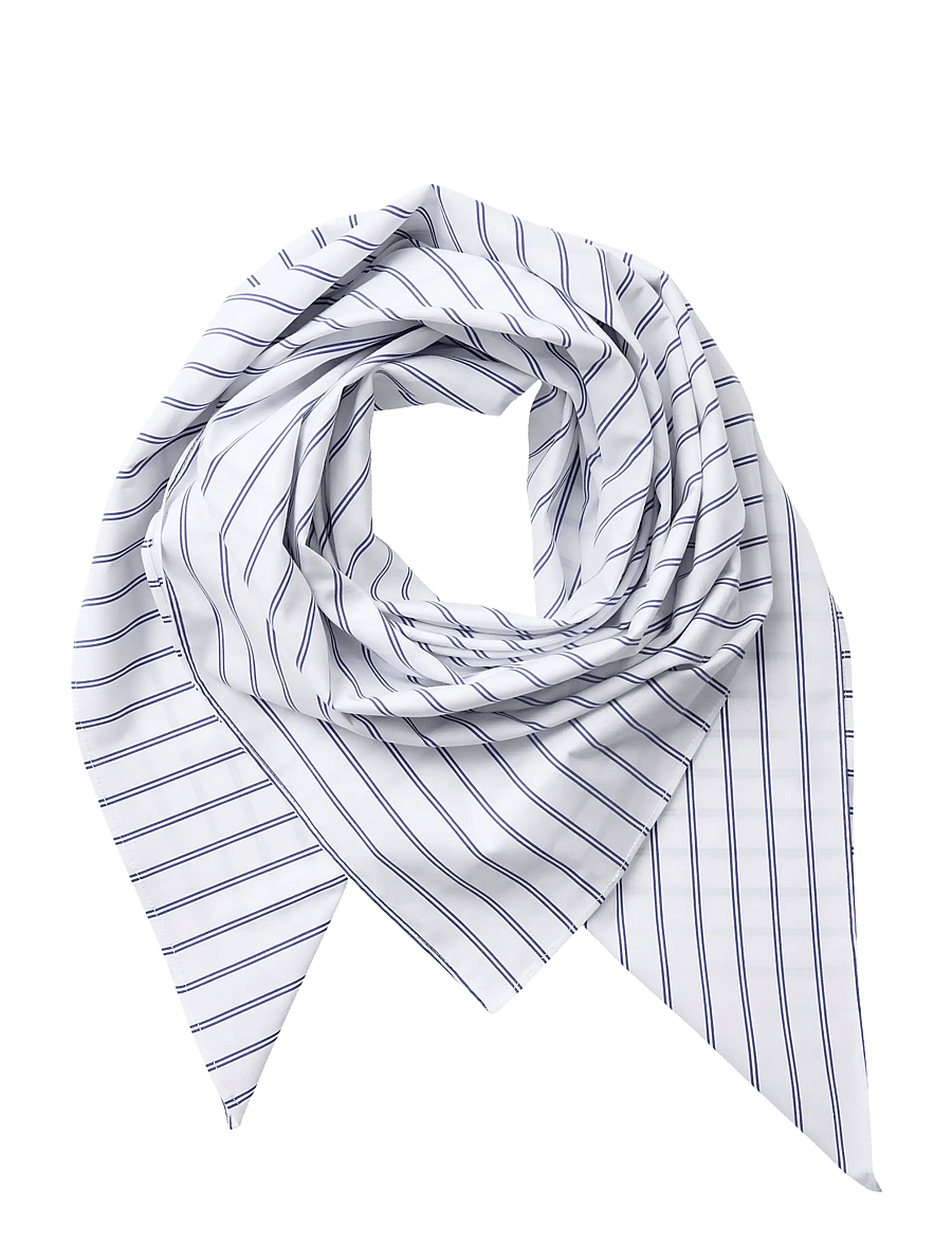 Co' Couture - SomoCC Stripe Scarf - sjalar - white - 0