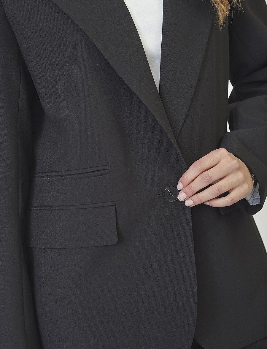 Co' Couture - VolaCC Single Oversize Blazer - single breasted blazers - black - 4