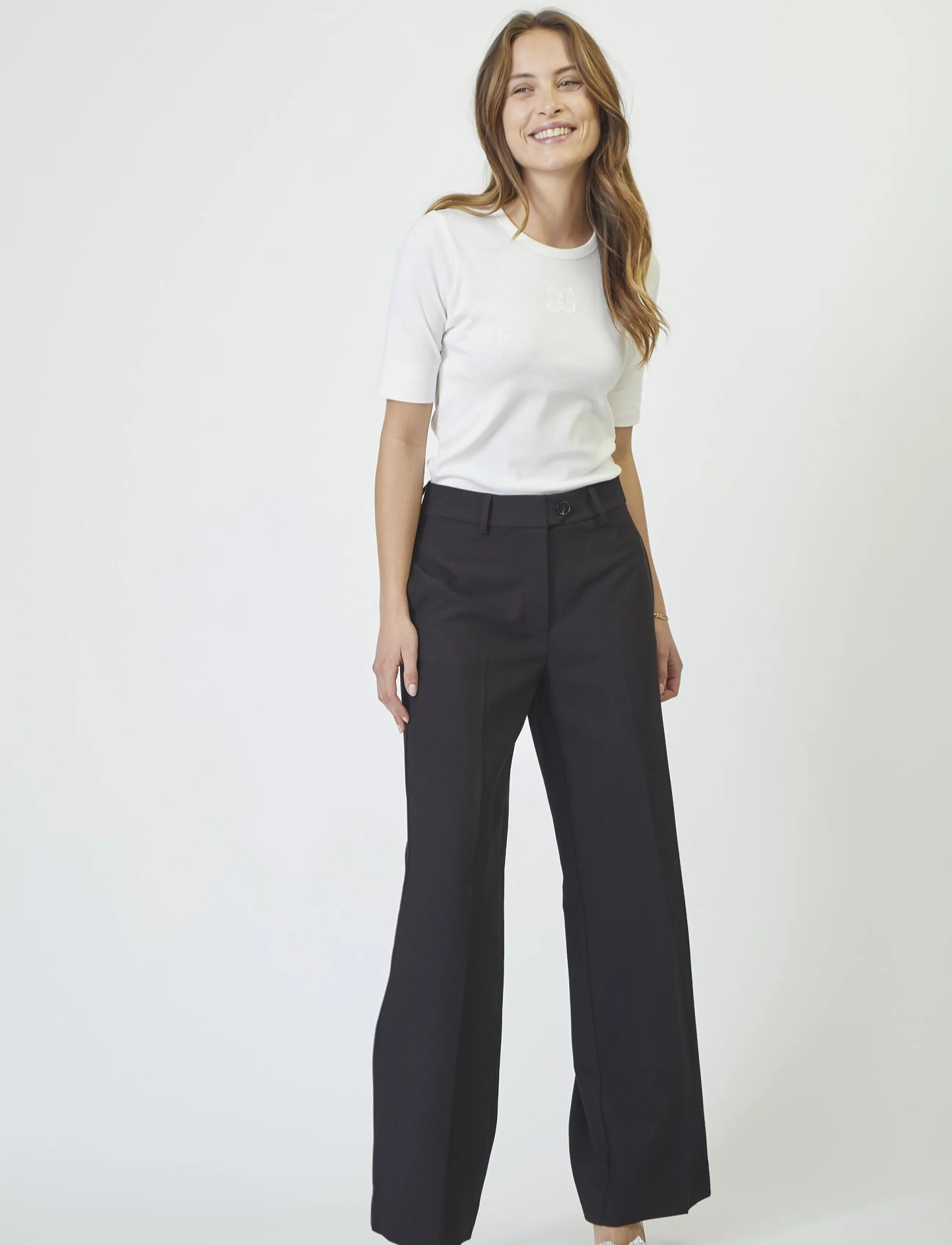 Co' Couture VolaCC Wide Pant - Habitbukser - BLACK / black