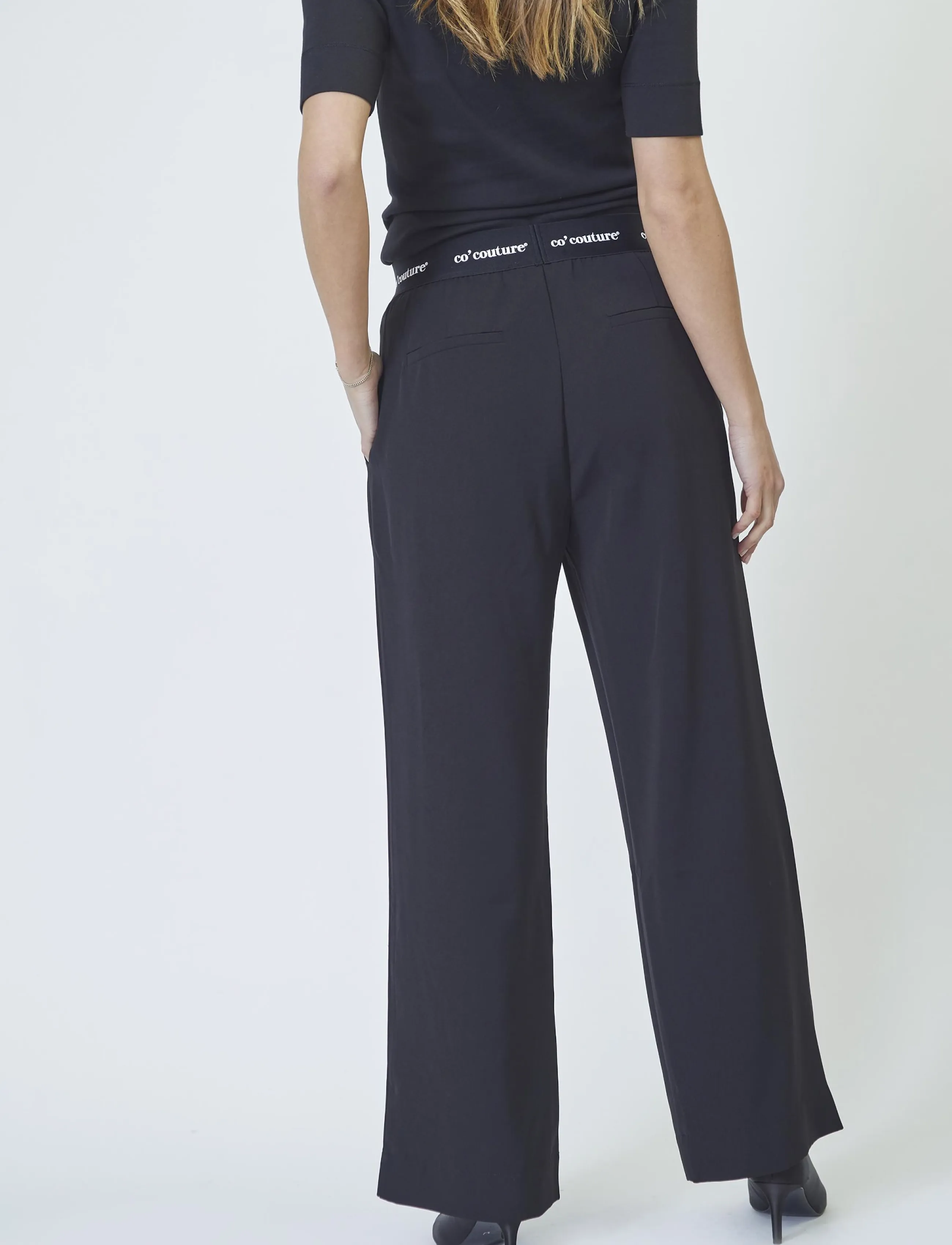 Co' Couture - AminaCC Logo Pant - habitbukser - black - 3