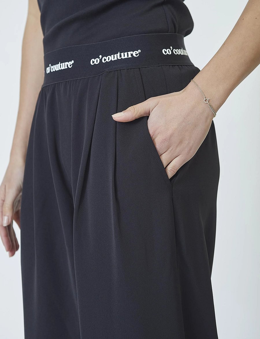 Co' Couture - AminaCC Logo Pant - habitbukser - black - 4