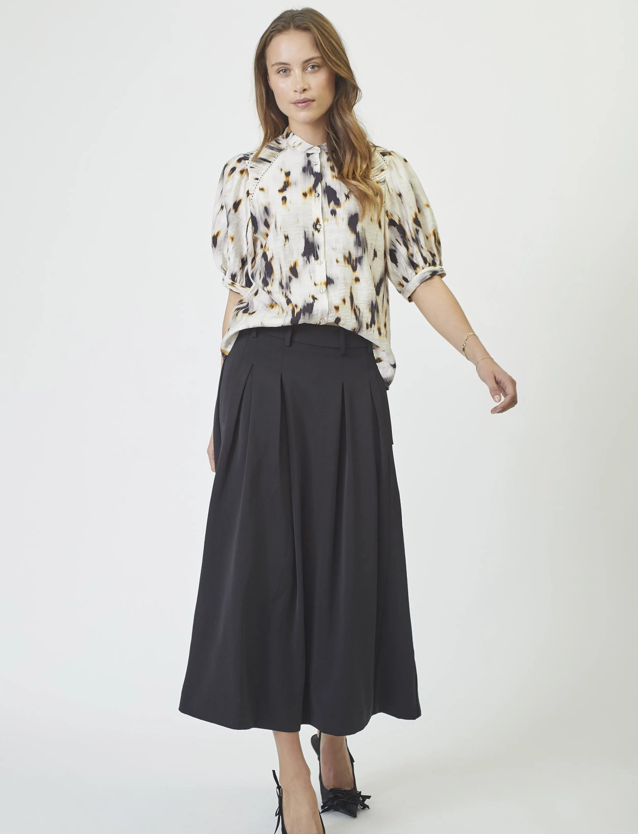 Co' Couture Anyacc Pleat Skirt, Damen, Plissierter Rock, Schwarz, Gr.XS