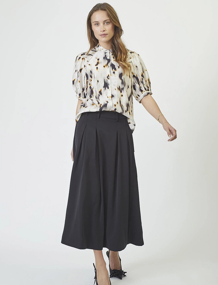 Co' Couture - AnyaCC Pleat Skirt - faltenröcke - black - 0