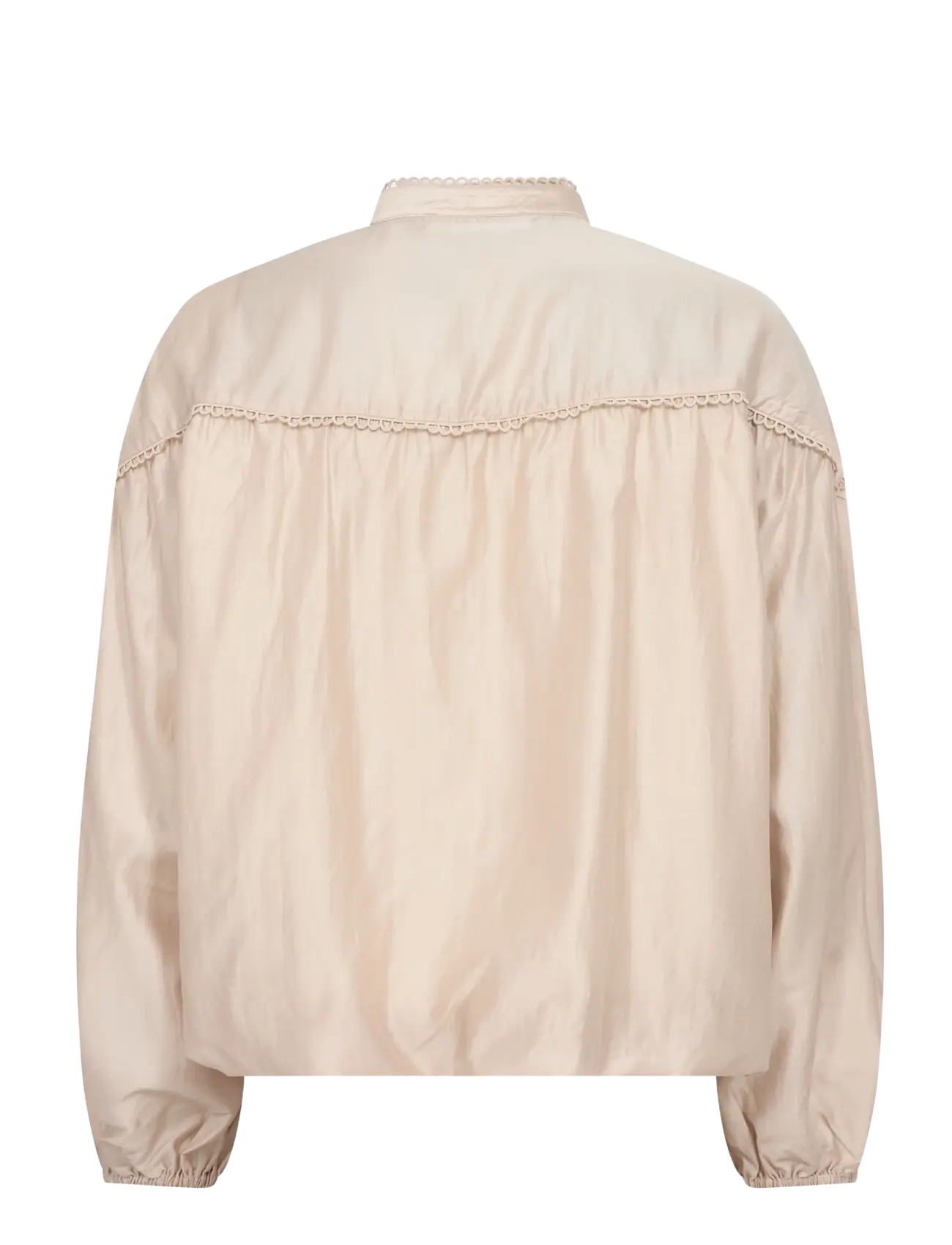 Co' Couture - MelinCC Balloon Lace Shirt - langärmelige blusen - champagne - 2