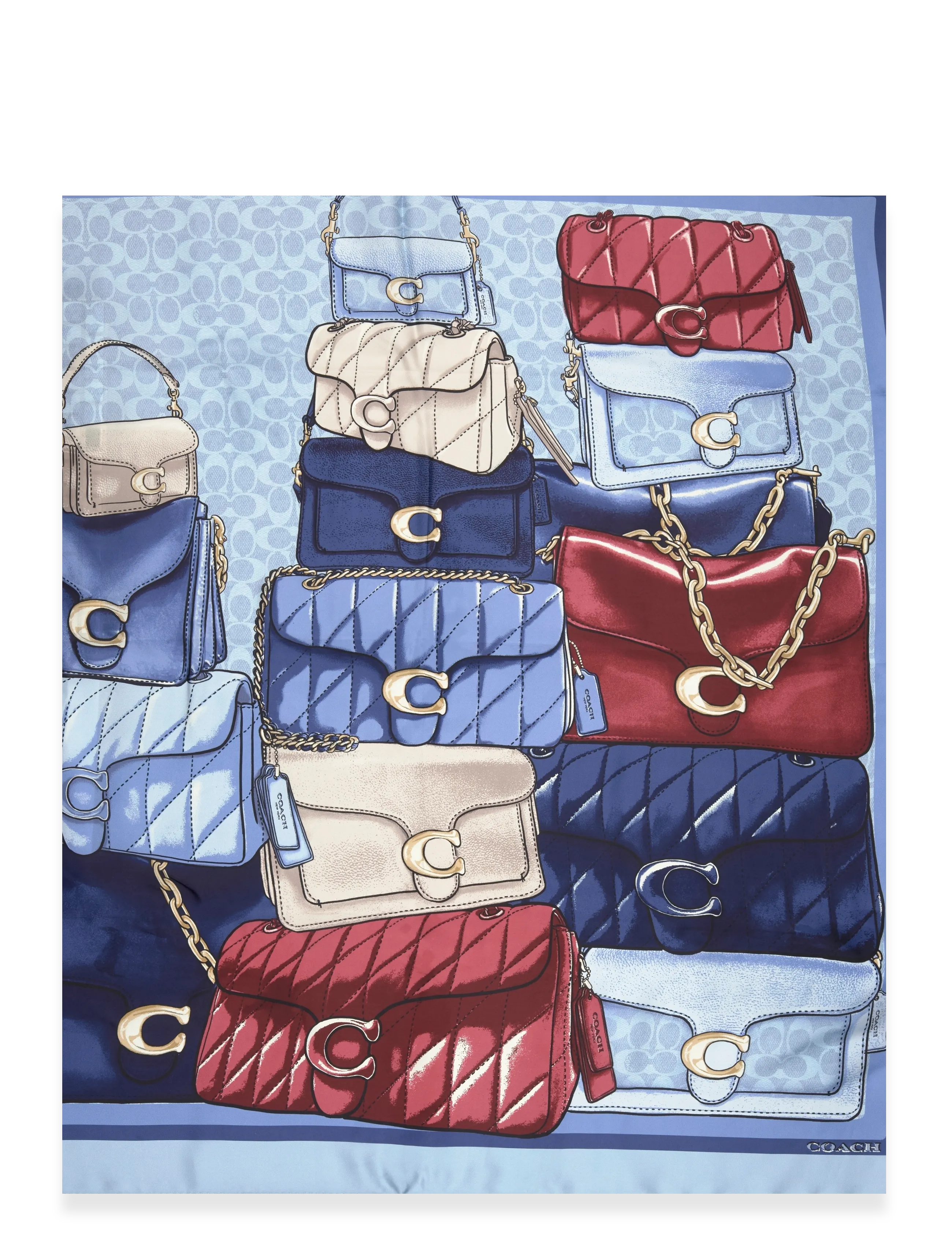 Coach Accessories Stacked Tabby Printed Silk Square halsdukar & sjalar dam – bild 3