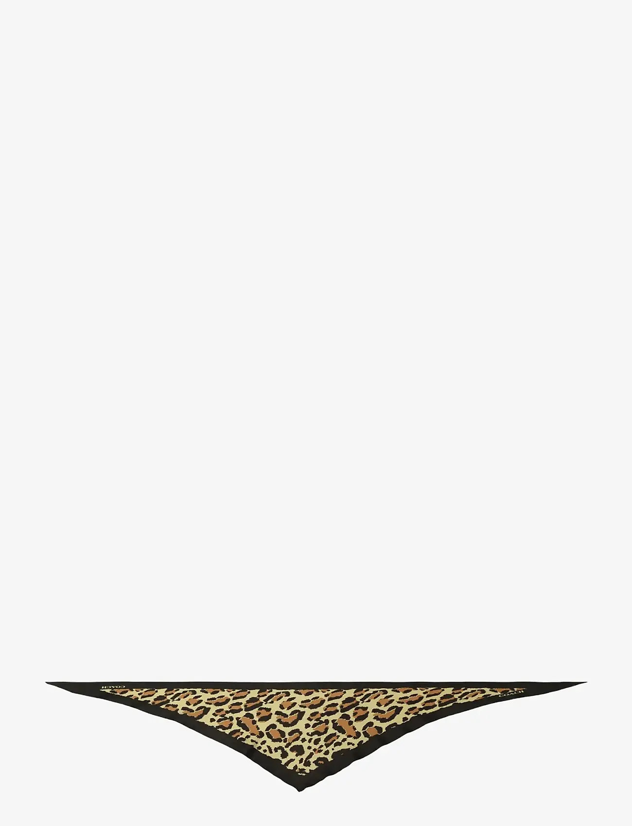 Coach Accessories - LEOPARD PRINTED SILK ELONGATED TRIANGLE - alltags-style - tan - 1