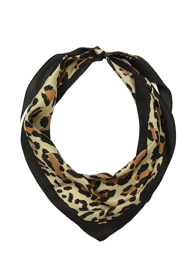 Coach Accessories - LEOPARD PRINTED SILK ELONGATED TRIANGLE - alltags-style - tan - 2