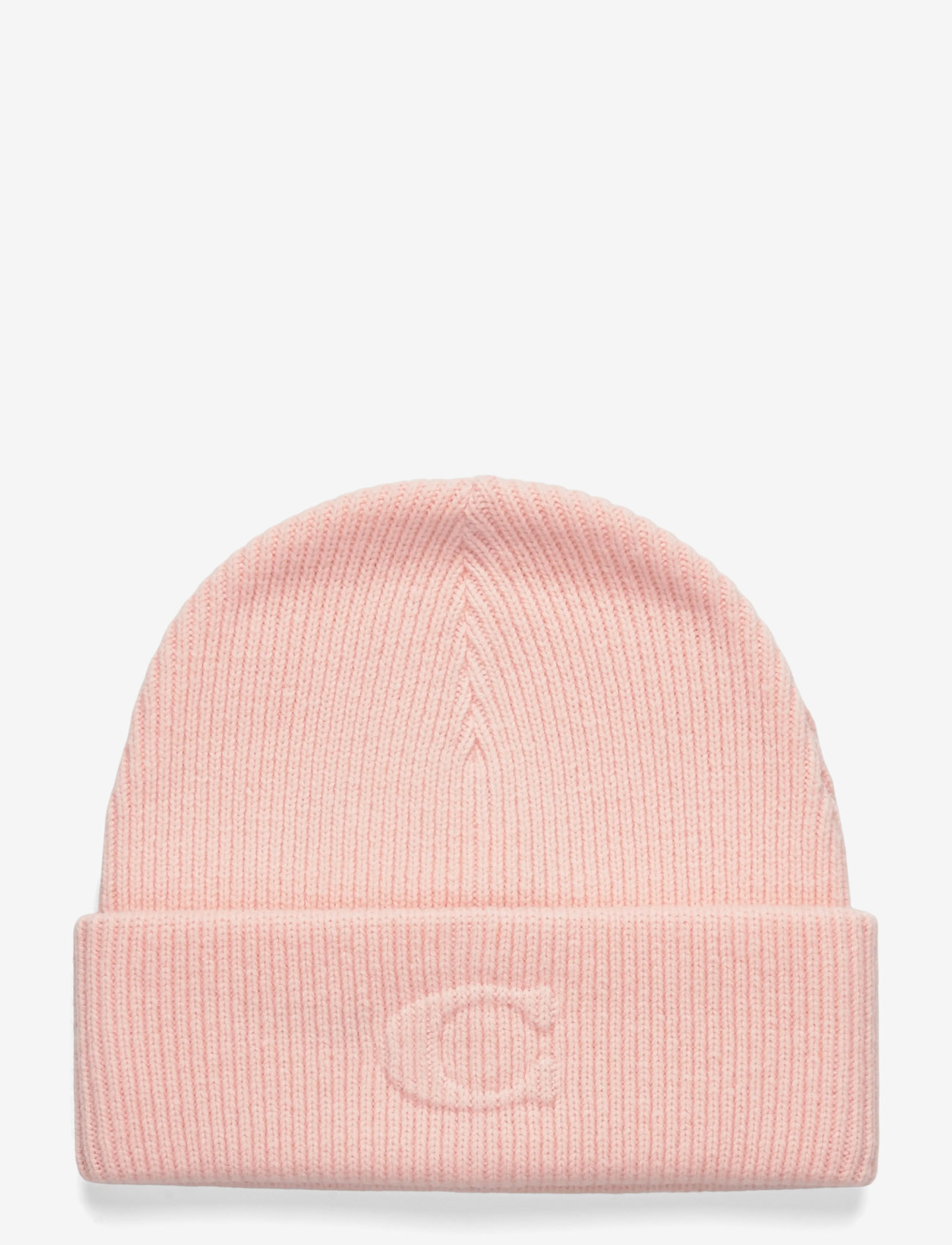 Coach Accessories - EMBOSSED C KNIT BEANIE - mütsid ja nokkmütsid - peach - 0