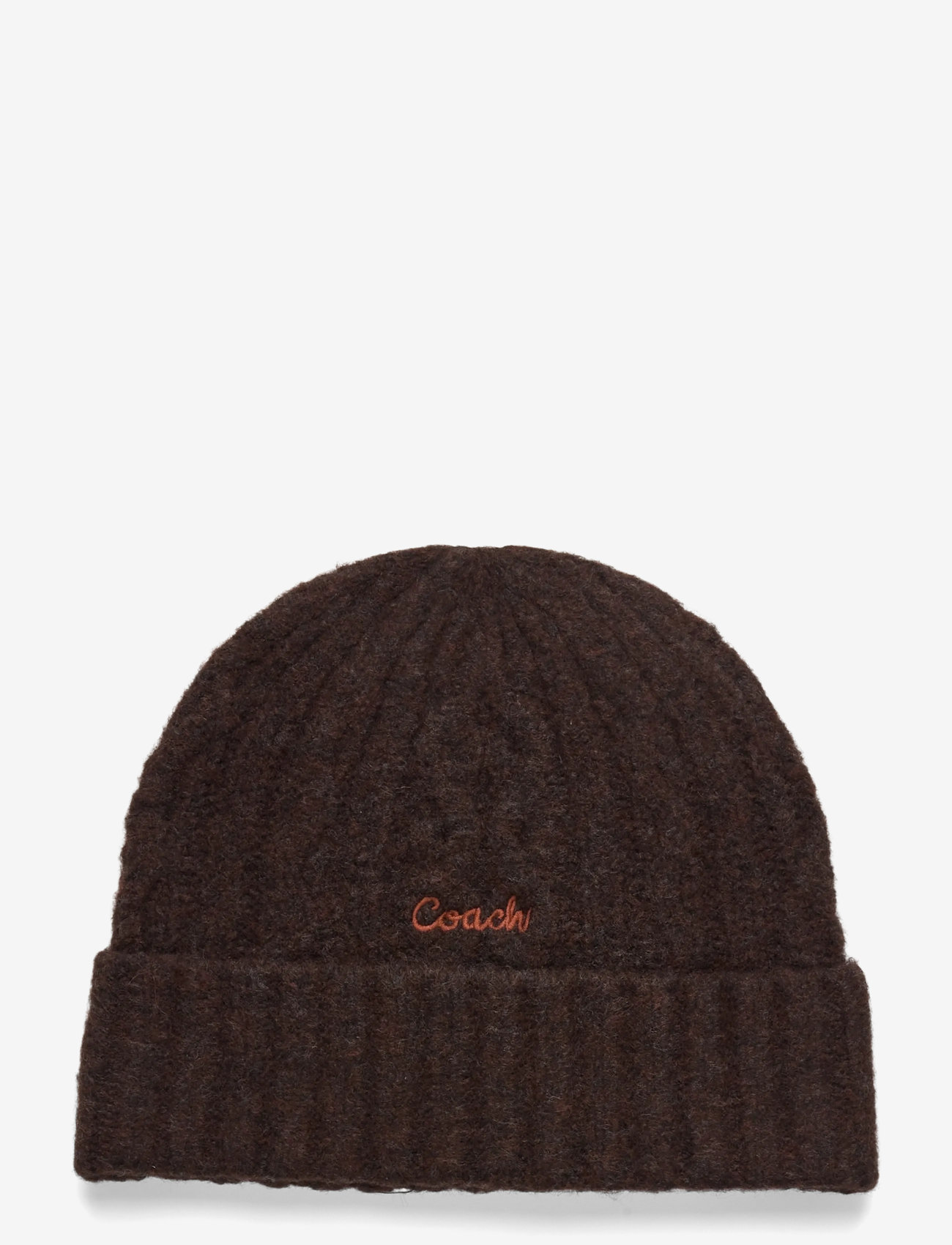 Coach Accessories - EMBROIDERED CABLE KNIT BEANIE - maple - 0