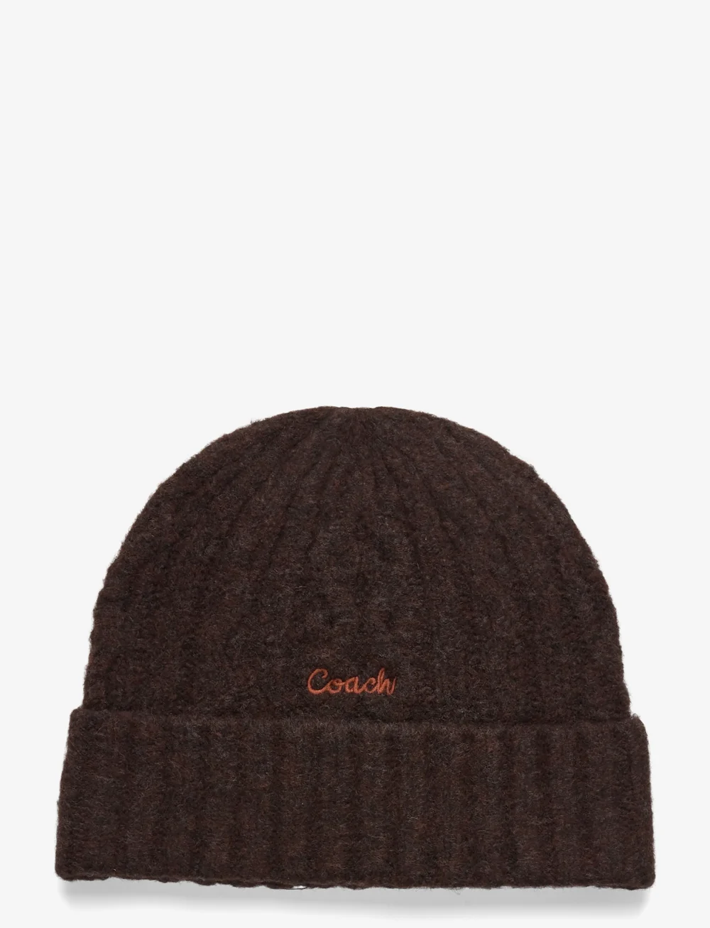 Coach Accessories - EMBROIDERED CABLE KNIT BEANIE - mössor - maple - 0