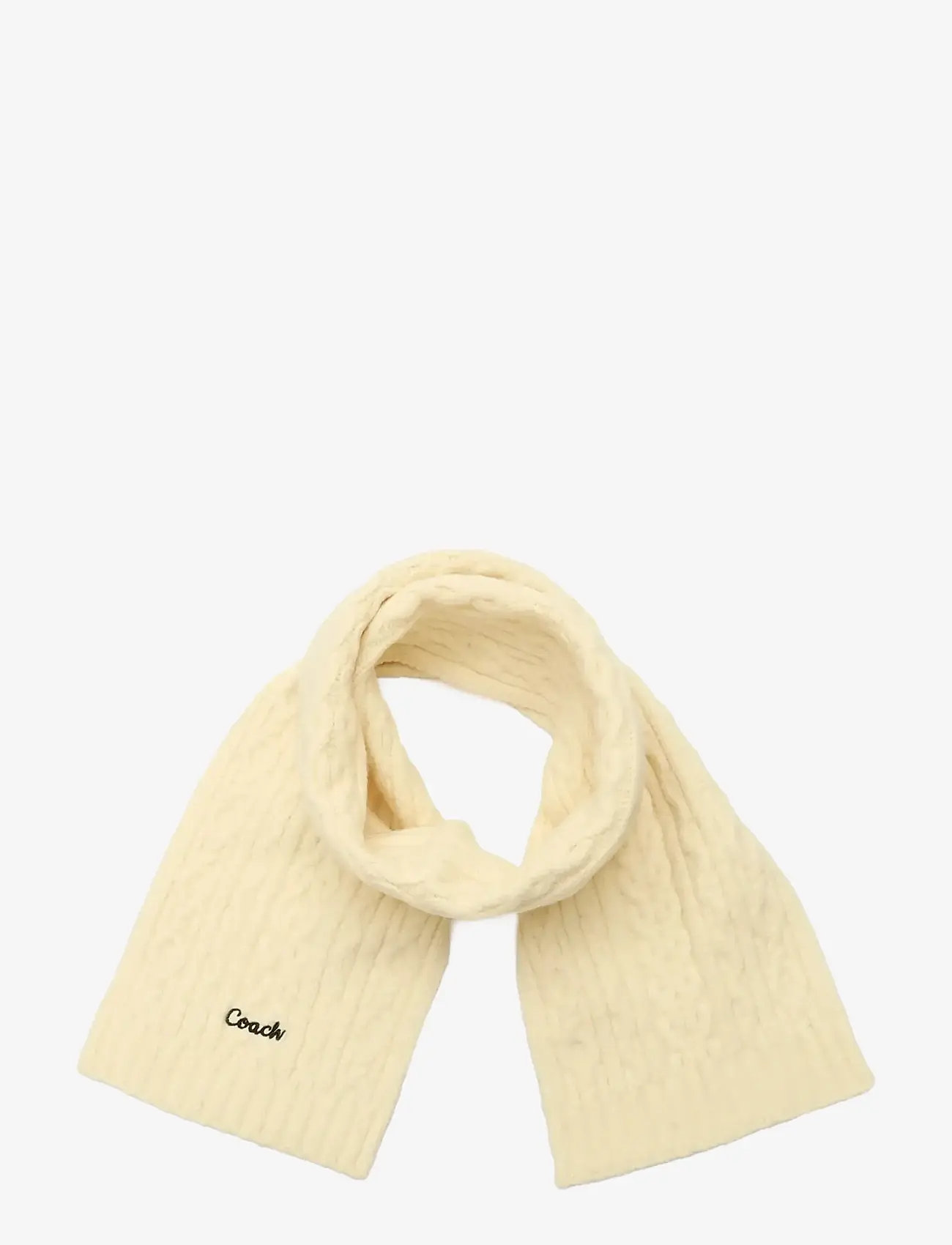 Coach Accessories - EMBROIDRED CABLE KNIT MUFFLER - alltags-style - chalk - 1
