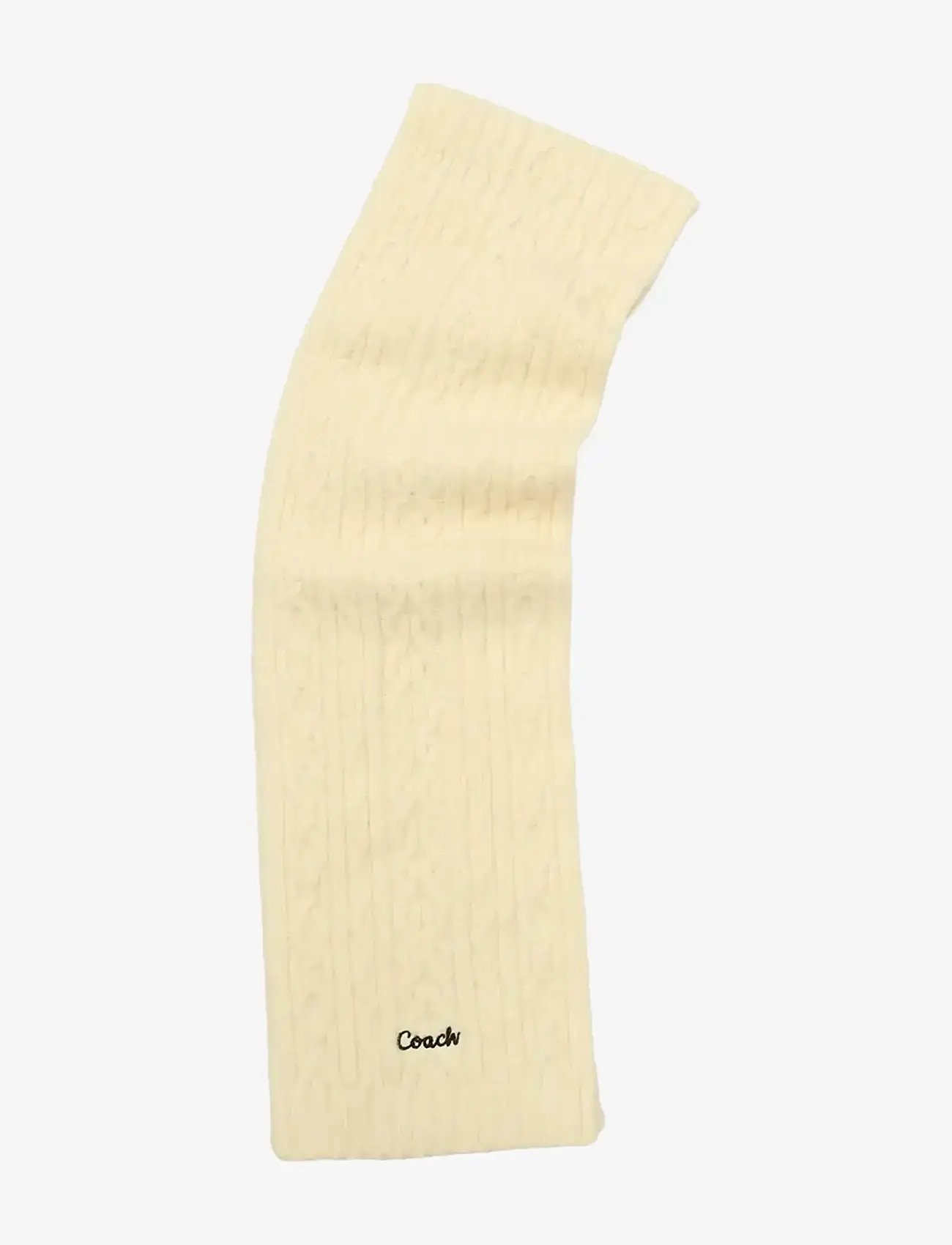 Coach Accessories - EMBROIDRED CABLE KNIT MUFFLER - alltags-style - chalk - 2