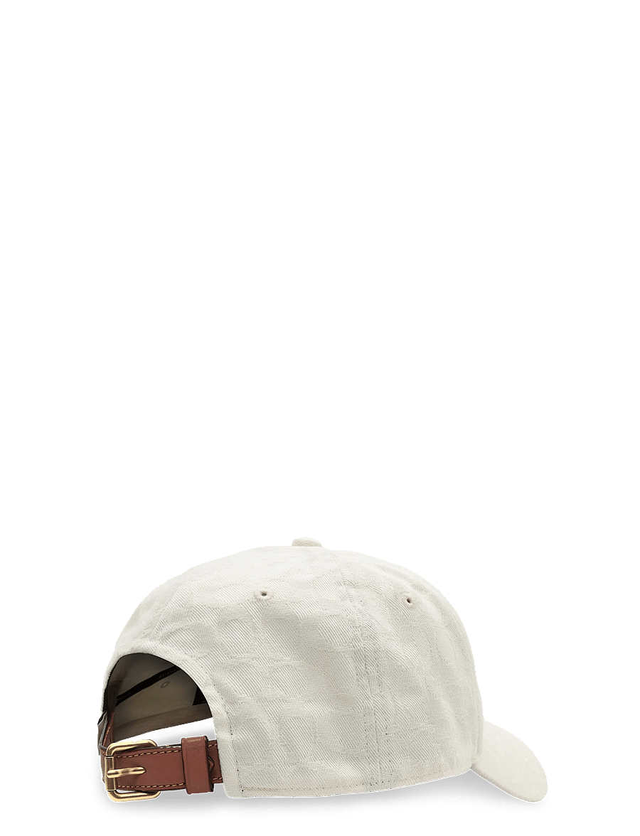 Coach Accessories - TONAL SIGNATURE C COTTON BASEBALL HAT - nokamütsid - chalk - 1