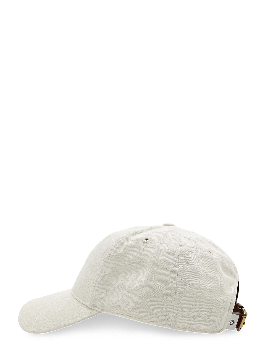 Coach Accessories - TONAL SIGNATURE C COTTON BASEBALL HAT - nokamütsid - chalk - 2