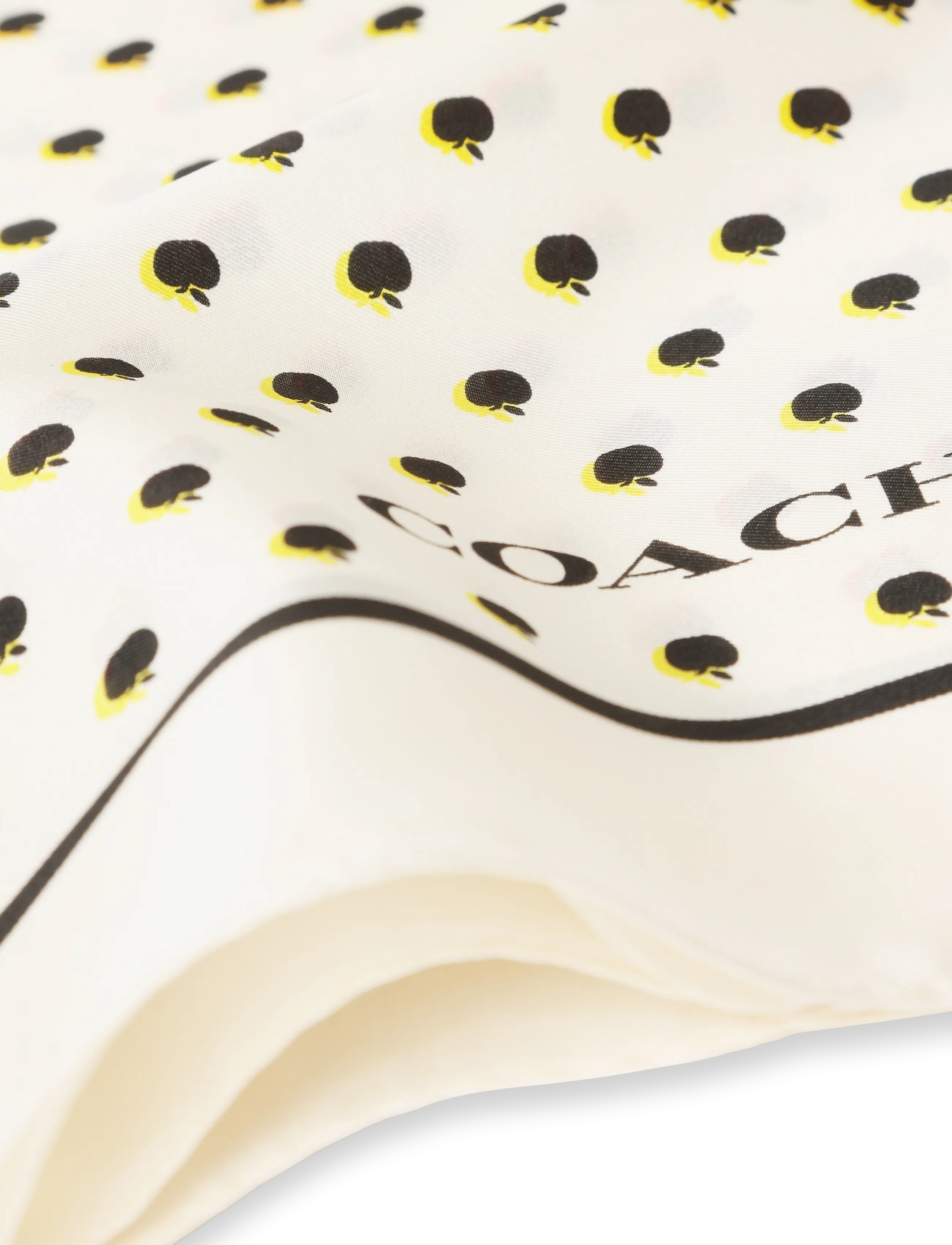 Coach Accessories - APPLE DOT PRINTED SILK BANDANA - kerged sallid - chalk - 2