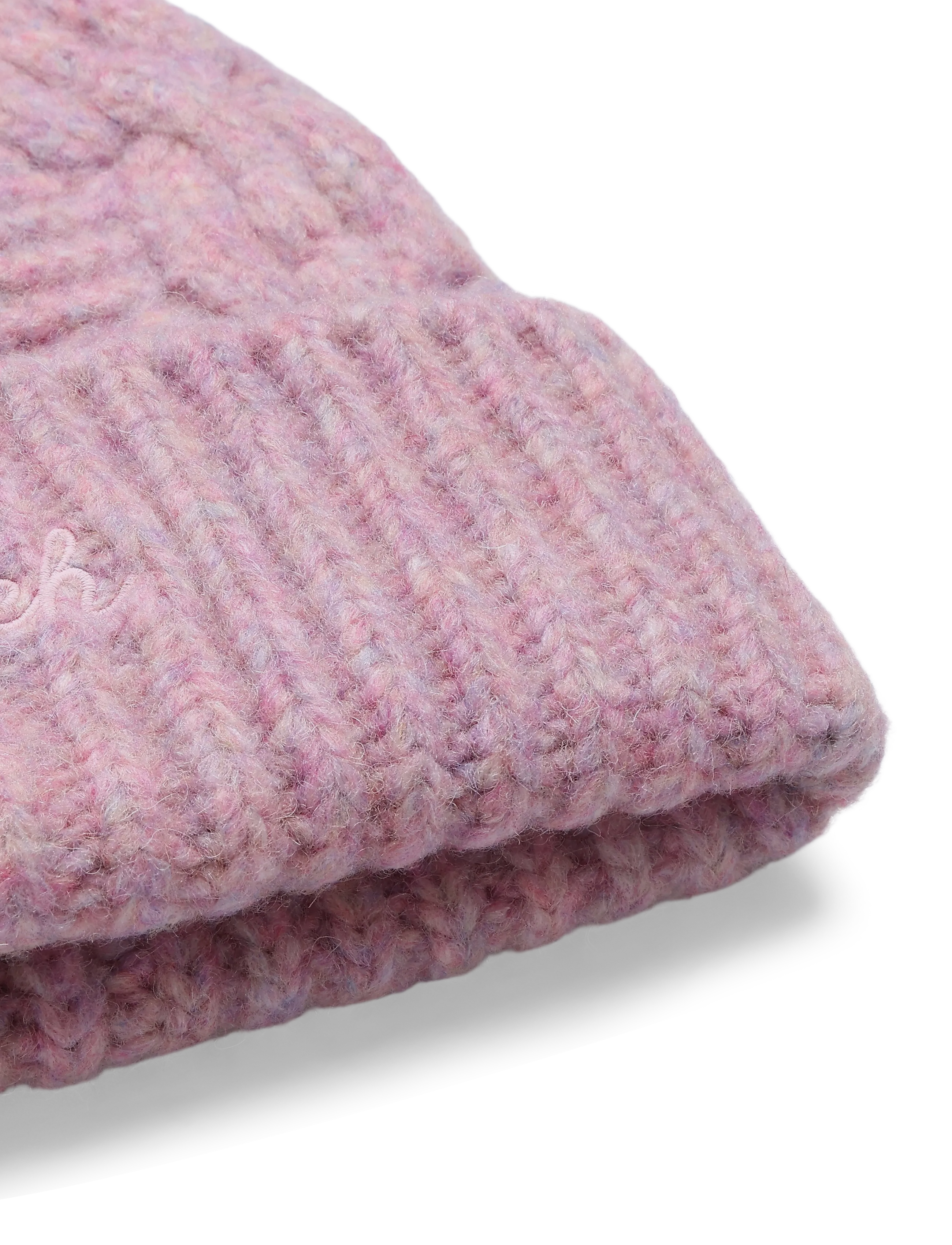 Coach Accessories - CHAIN CABLE BEANIE WITH POM - mössor - light pink - 2