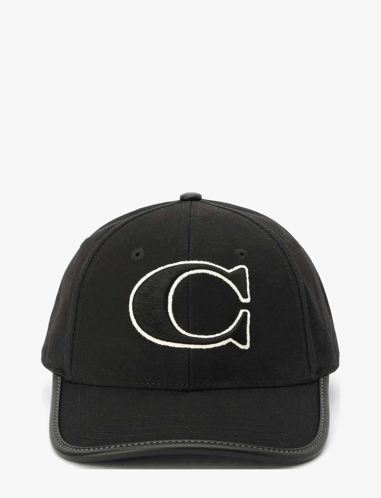Coach Accessories - C COTTON CANVAS BASEBALL HAT - kappen - black - 0