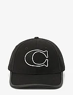 C COTTON CANVAS BASEBALL HAT - BLACK