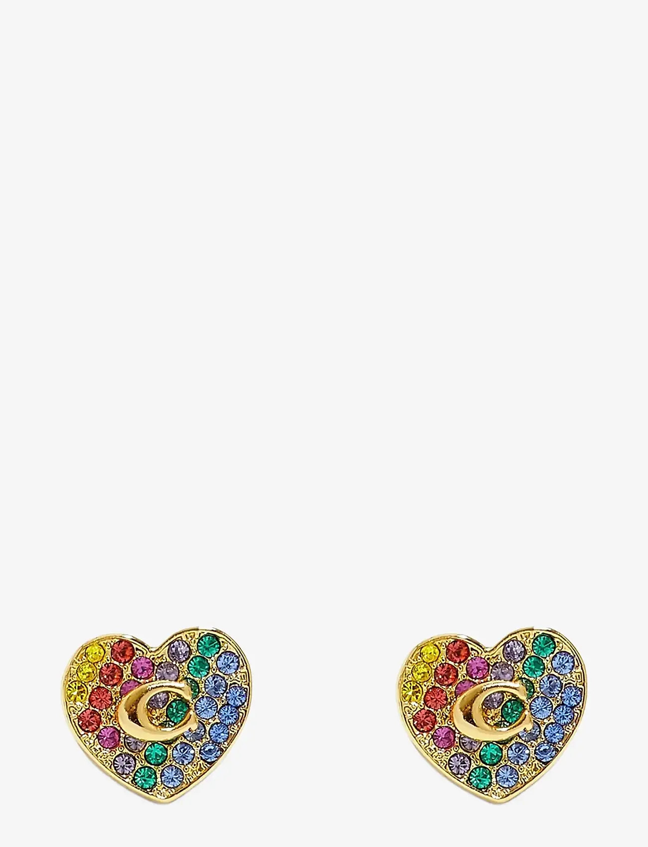 Coach Accessories - COACH Pave Heart Stud Earrings - multi/gold - 0