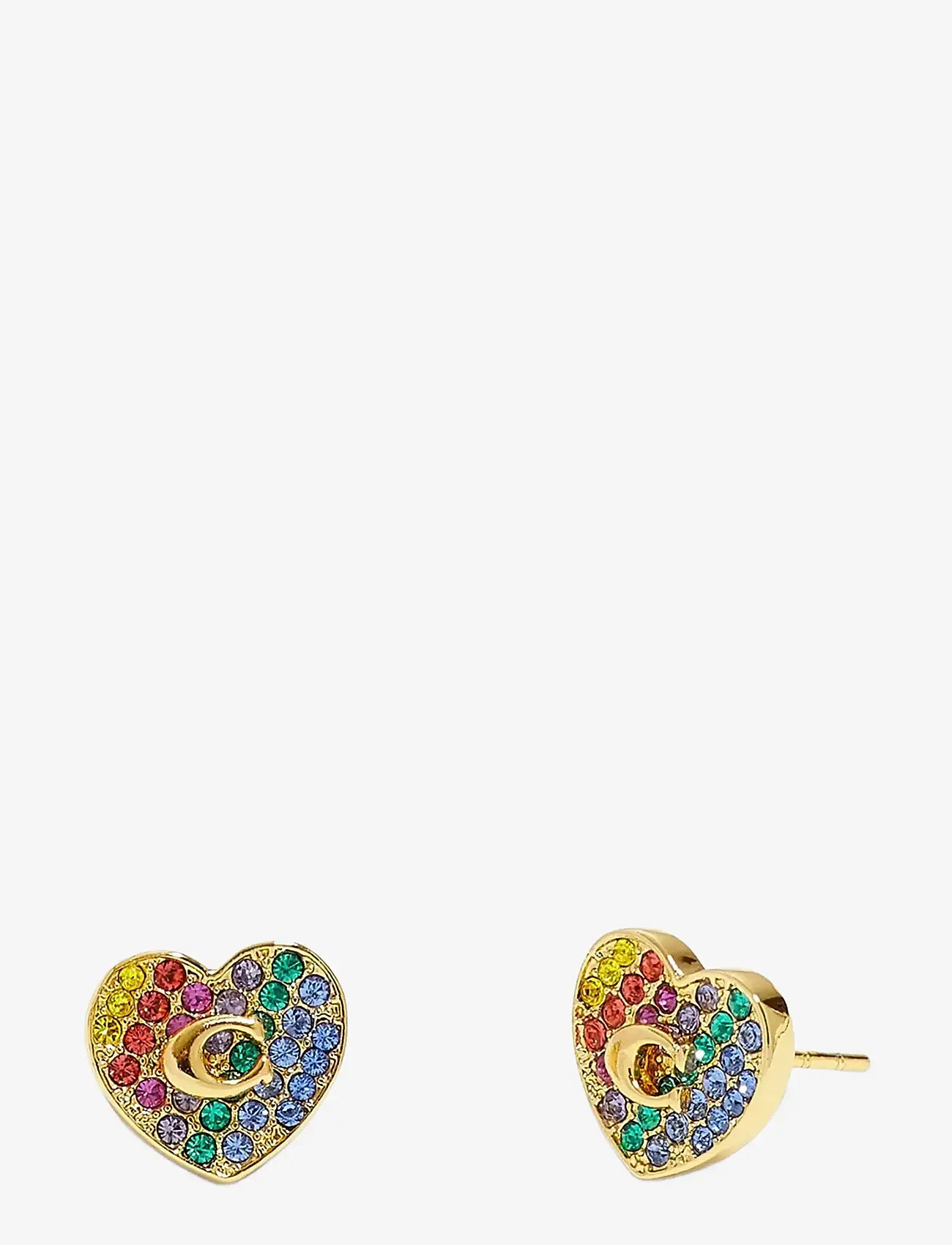 Coach Accessories - COACH Pave Heart Stud Earrings - multi/gold - 2