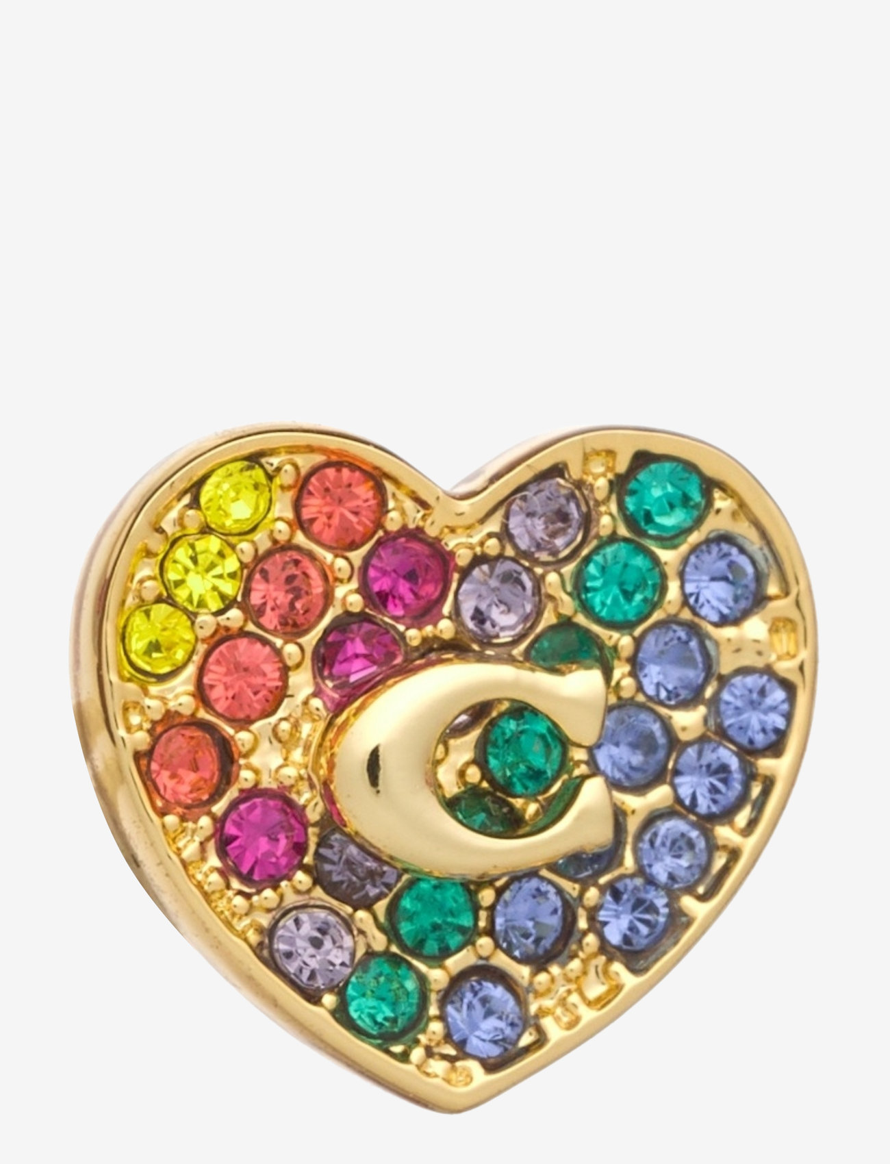 Coach Accessories - COACH Pave Heart Stud Earrings - multi/gold - 4