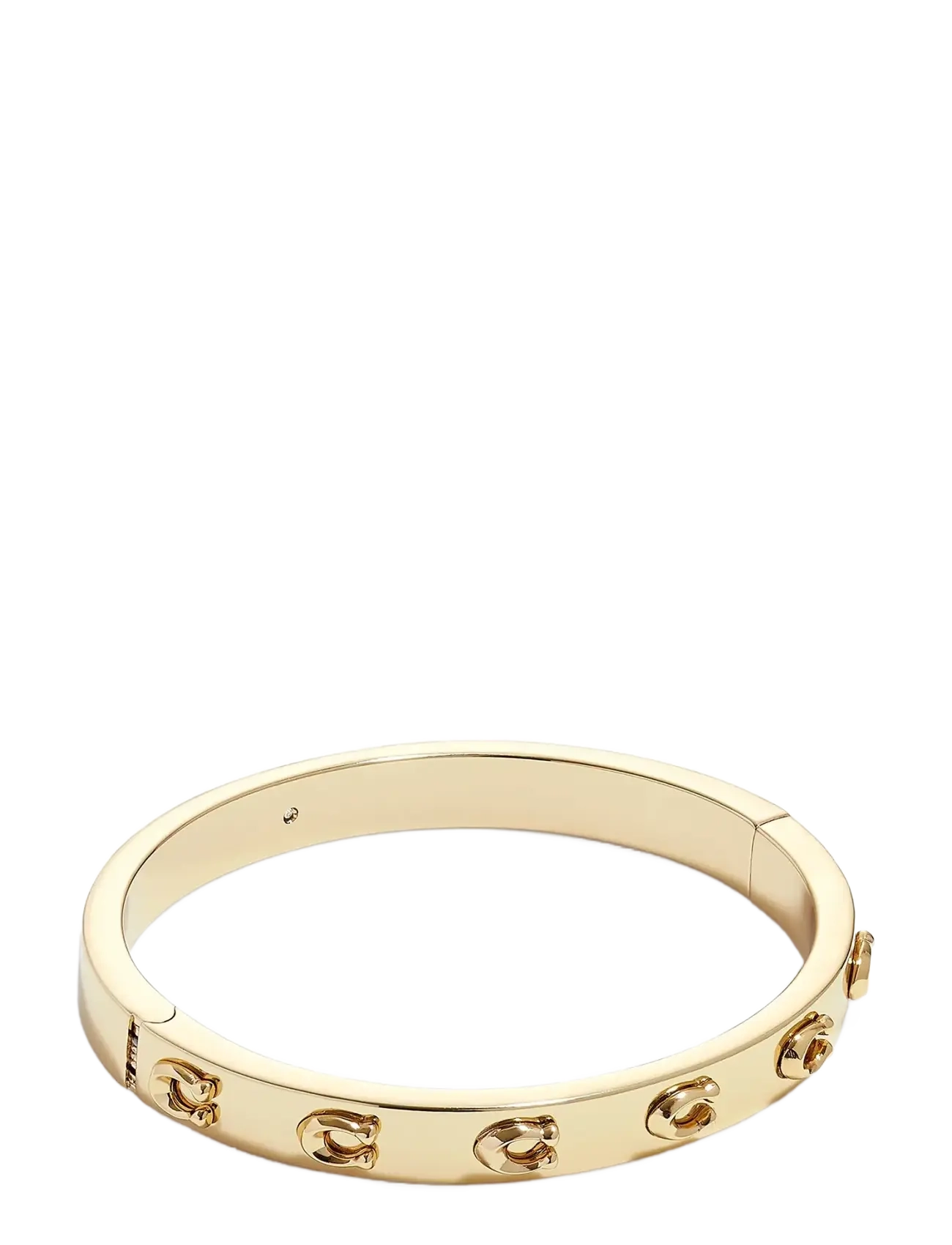 Coach Accessories Coach Signature C Hinged Bangle Bracelet, One Size, Gold, Armbånd > Armringe, Dame