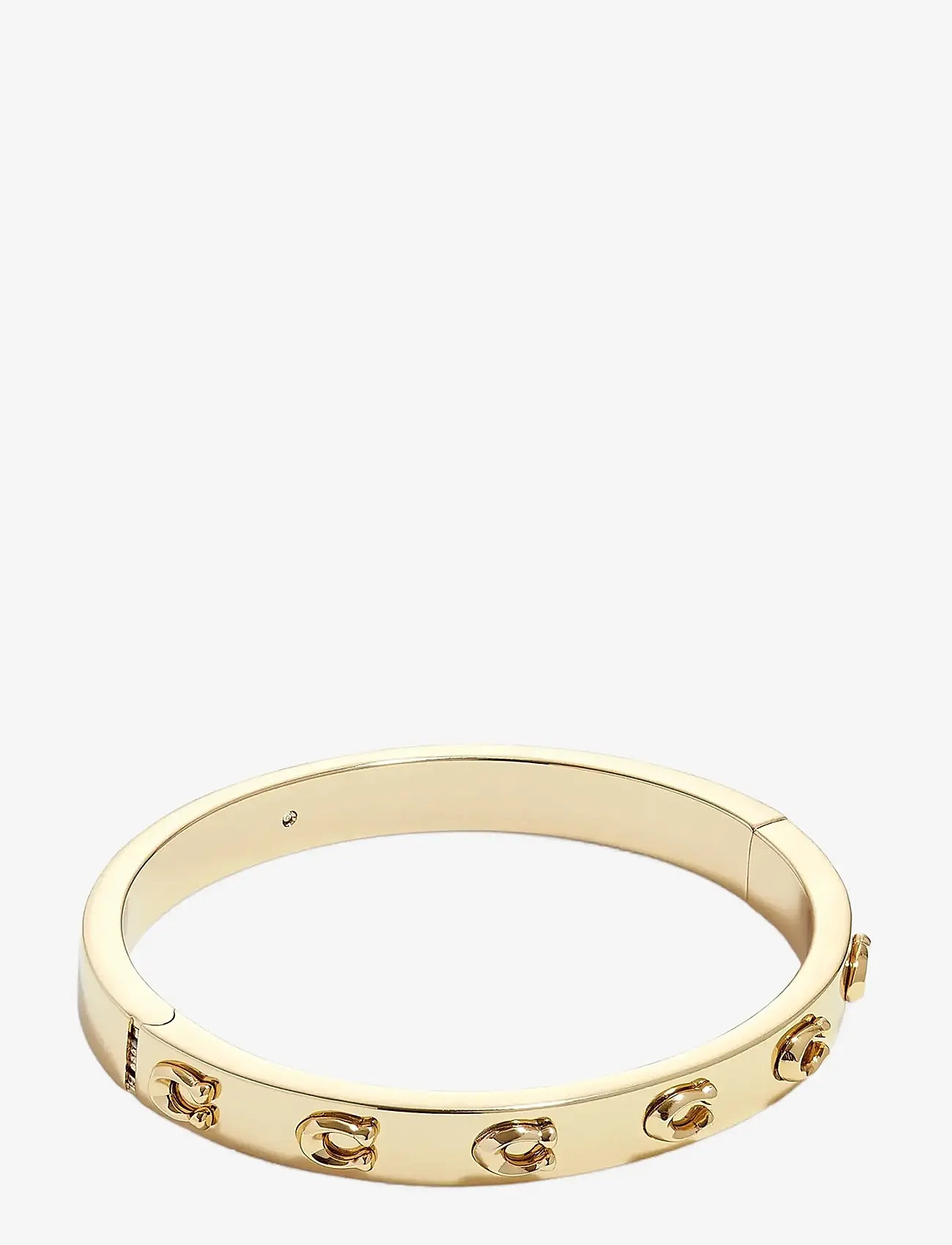 Coach Accessories - COACH Signature C Hinged Bangle Bracelet - bangles - shiny gold - 0