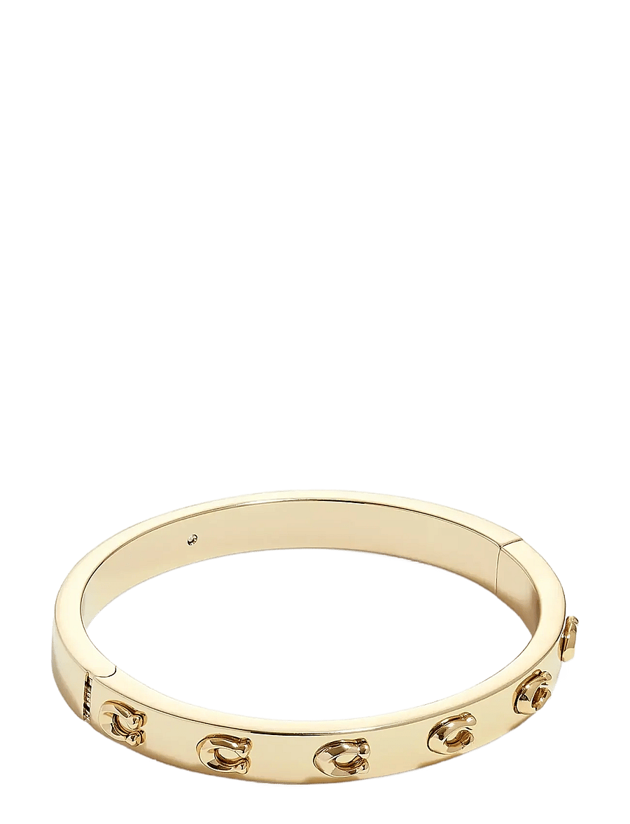 Coach Accessories - COACH Signature C Hinged Bangle Bracelet - rengasrannekorut - shiny gold - 0
