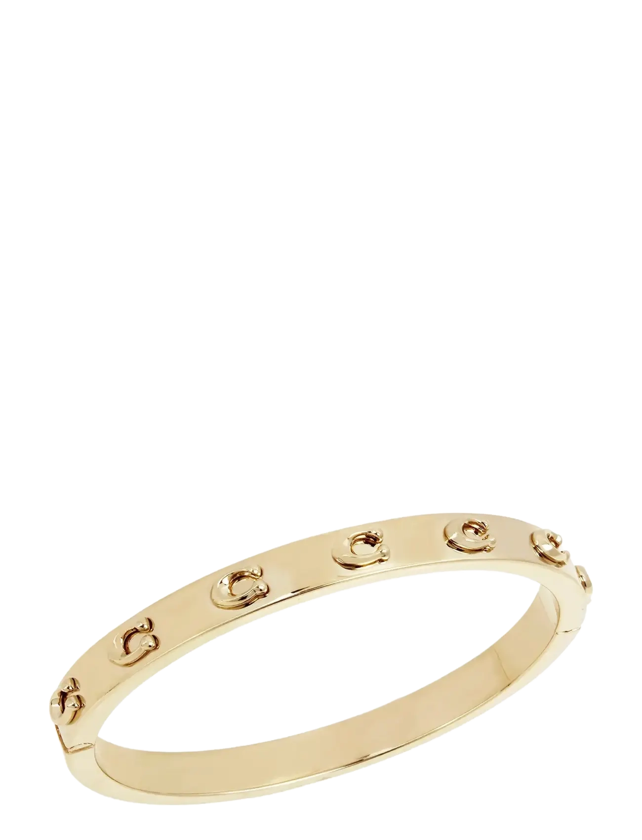 Coach Accessories - COACH Signature C Hinged Bangle Bracelet - rengasrannekorut - shiny gold - 1