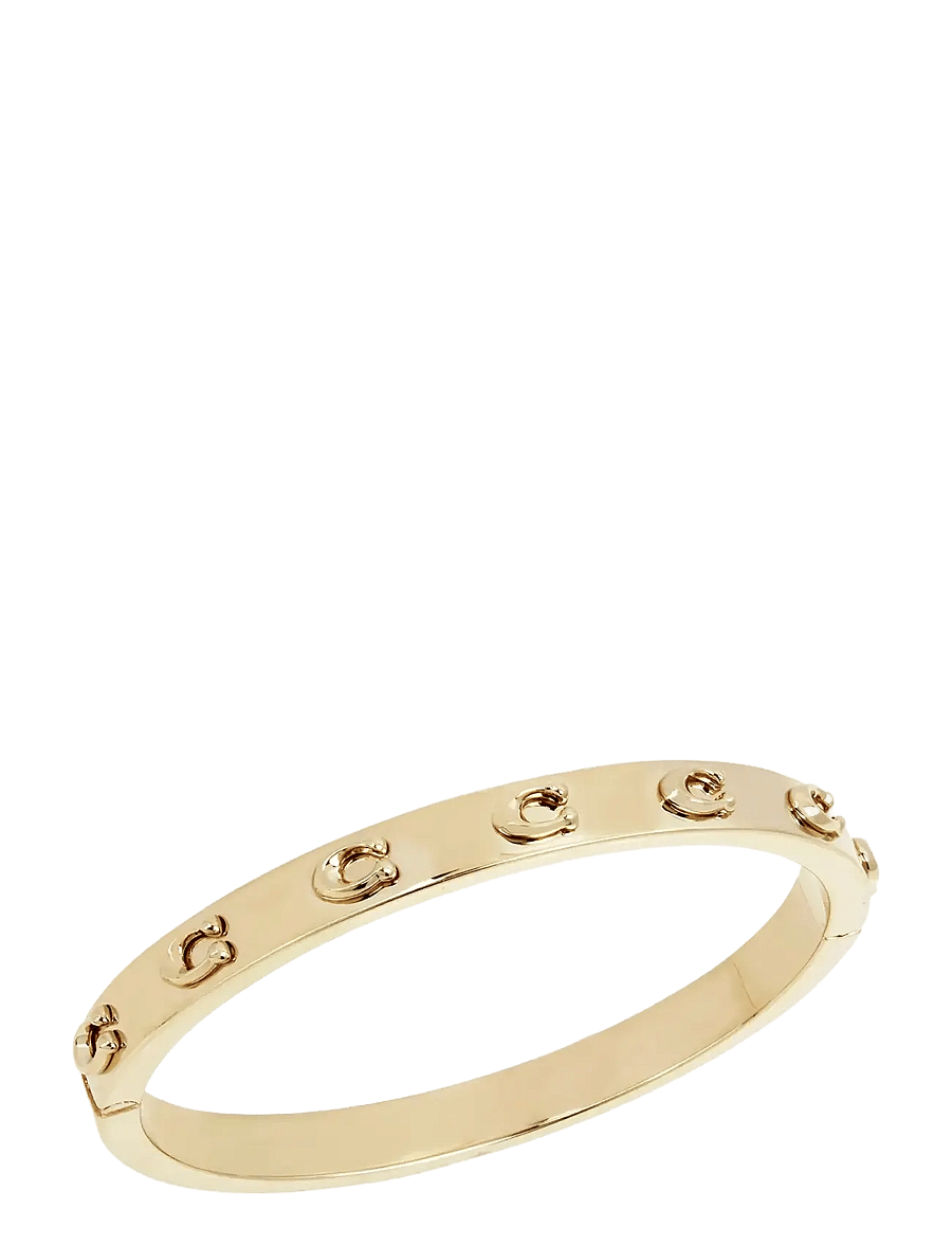 Coach Accessories - COACH Signature C Hinged Bangle Bracelet - rengasrannekorut - shiny gold - 1