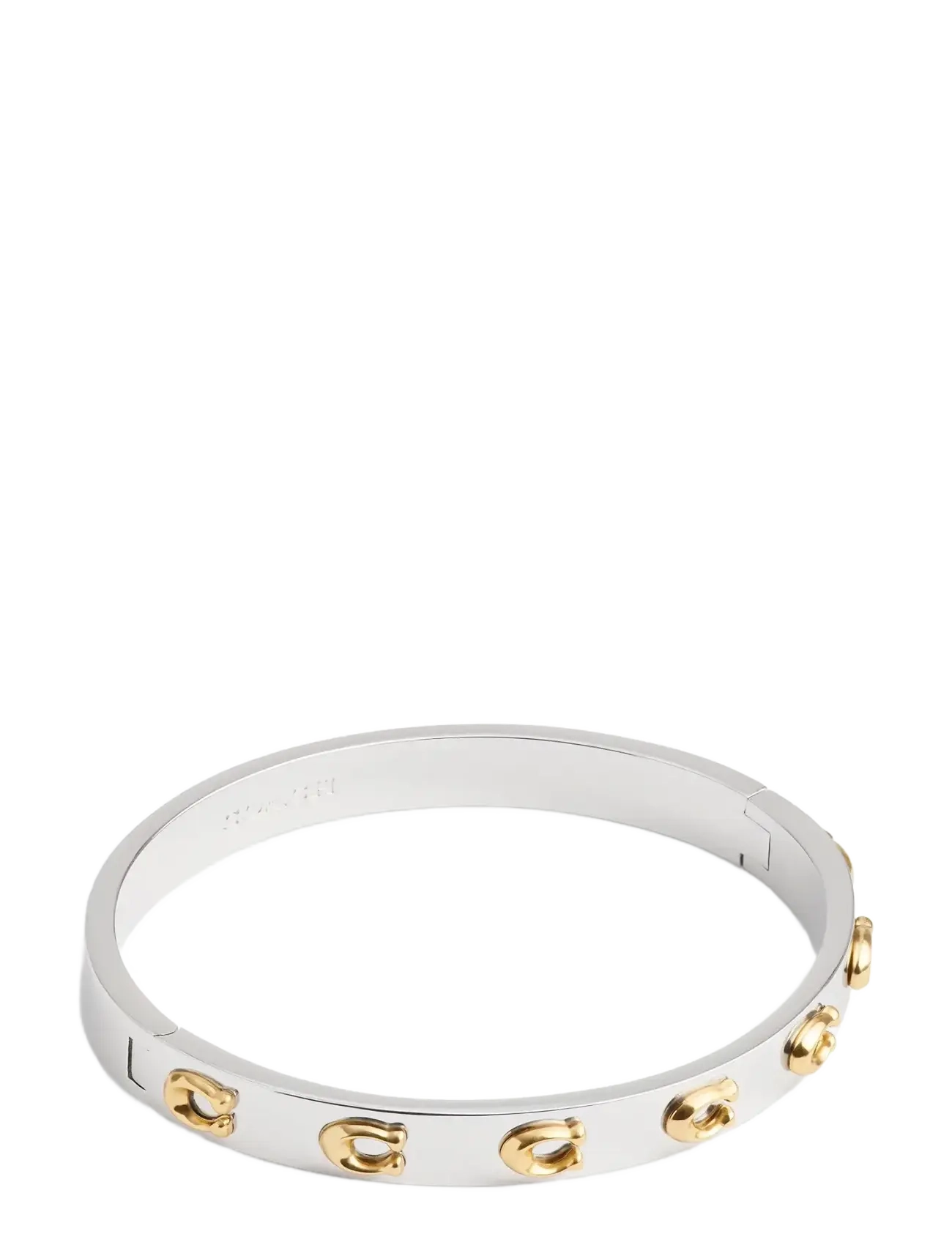 Coach Accessories COACH Signature C Hinged Bangle Bracelet - Armbänder - TWOTONE / silver