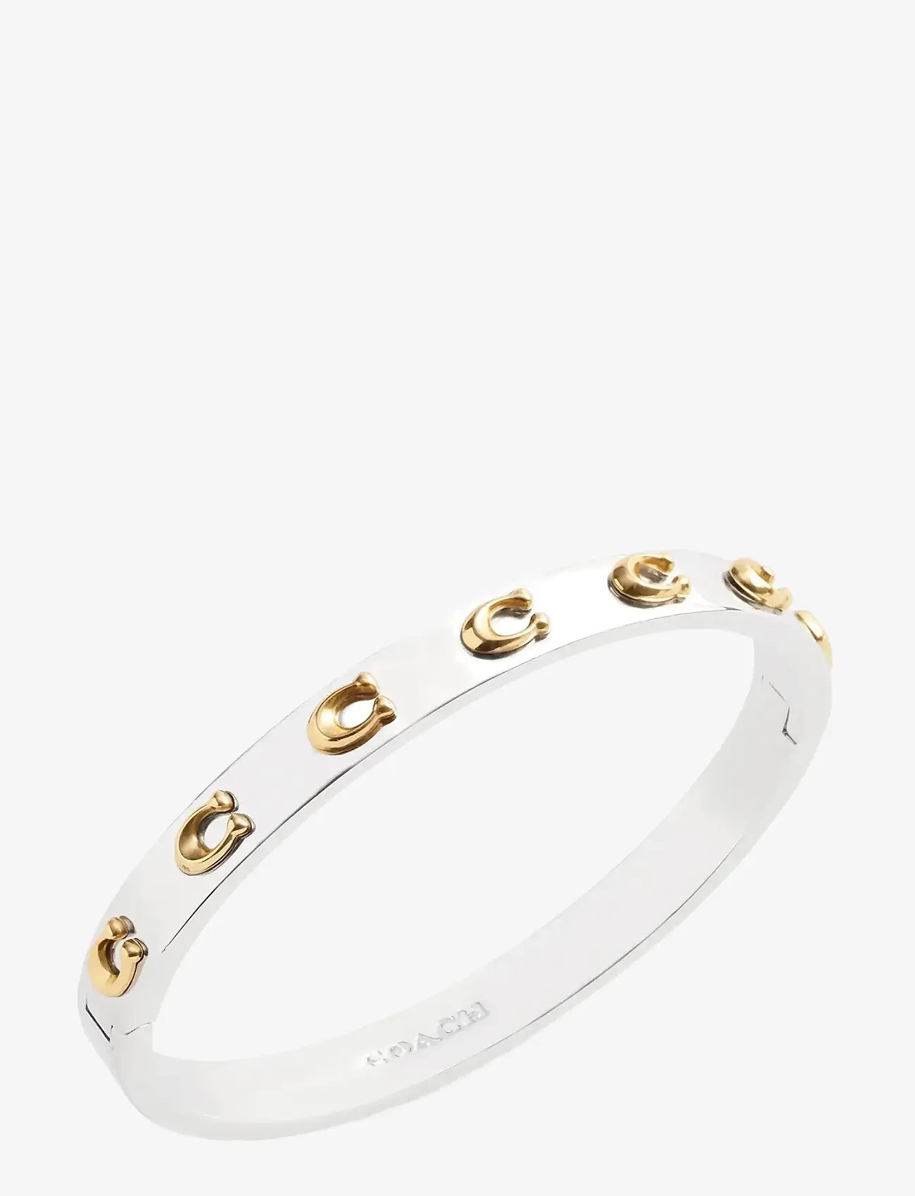 Coach Accessories - COACH Signature C Hinged Bangle Bracelet - bangles - twotone - 2
