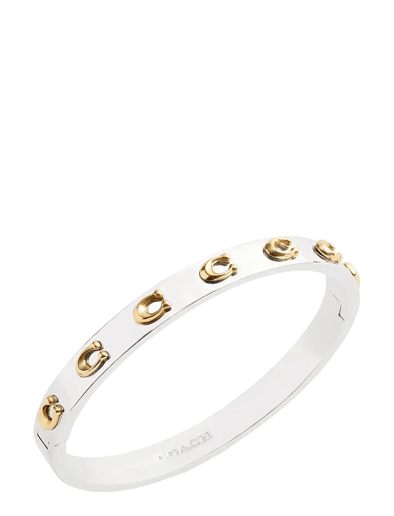 Coach Accessories - COACH Signature C Hinged Bangle Bracelet - bangles - twotone - 2