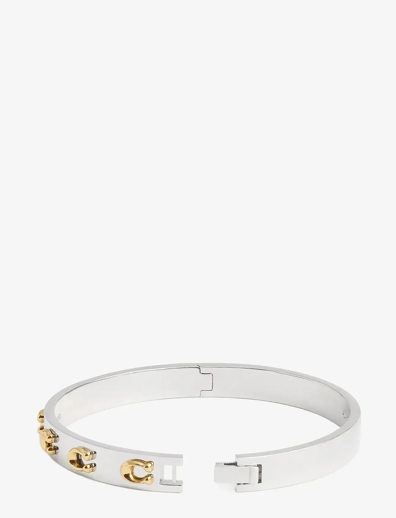 Coach Accessories - COACH Signature C Hinged Bangle Bracelet - bangles - twotone - 4