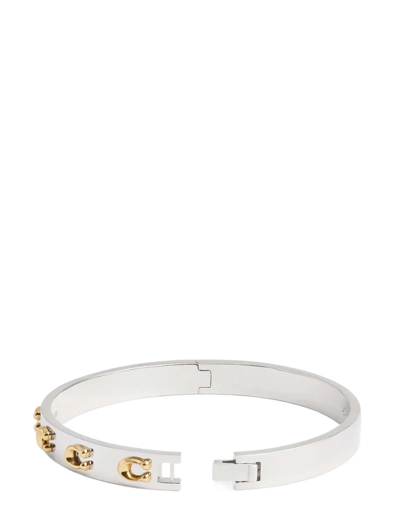 Coach Accessories - COACH Signature C Hinged Bangle Bracelet - armbanden - twotone - 4